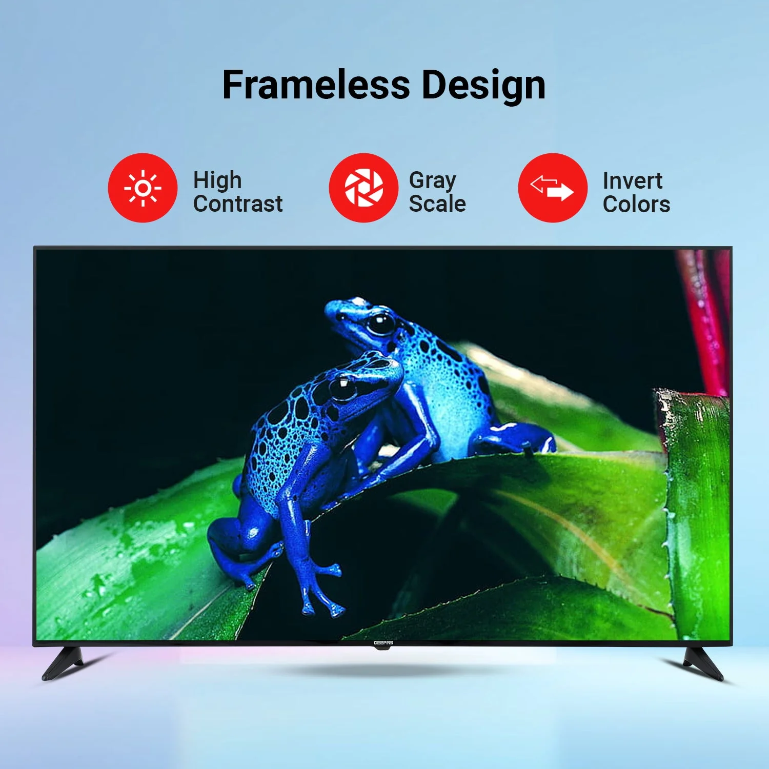 Geepas GLED6523SXUHD 65” 4K Ultra HD Smart LED TV | HDR | Inbuilt Digital Receiver| HDMI, USB| Wide Viewing Angle | High Contrast | Slim Design | 1-Year Warranty - Image 5