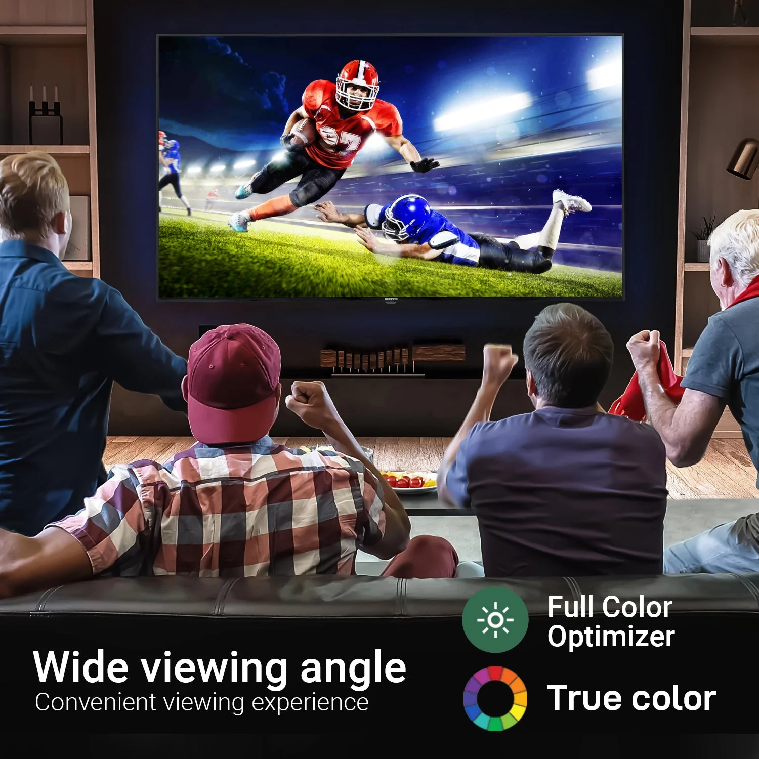 Geepas GLED6523SXUHD 65” 4K Ultra HD Smart LED TV | HDR | Inbuilt Digital Receiver| HDMI, USB| Wide Viewing Angle | High Contrast | Slim Design | 1-Year Warranty - Image 6