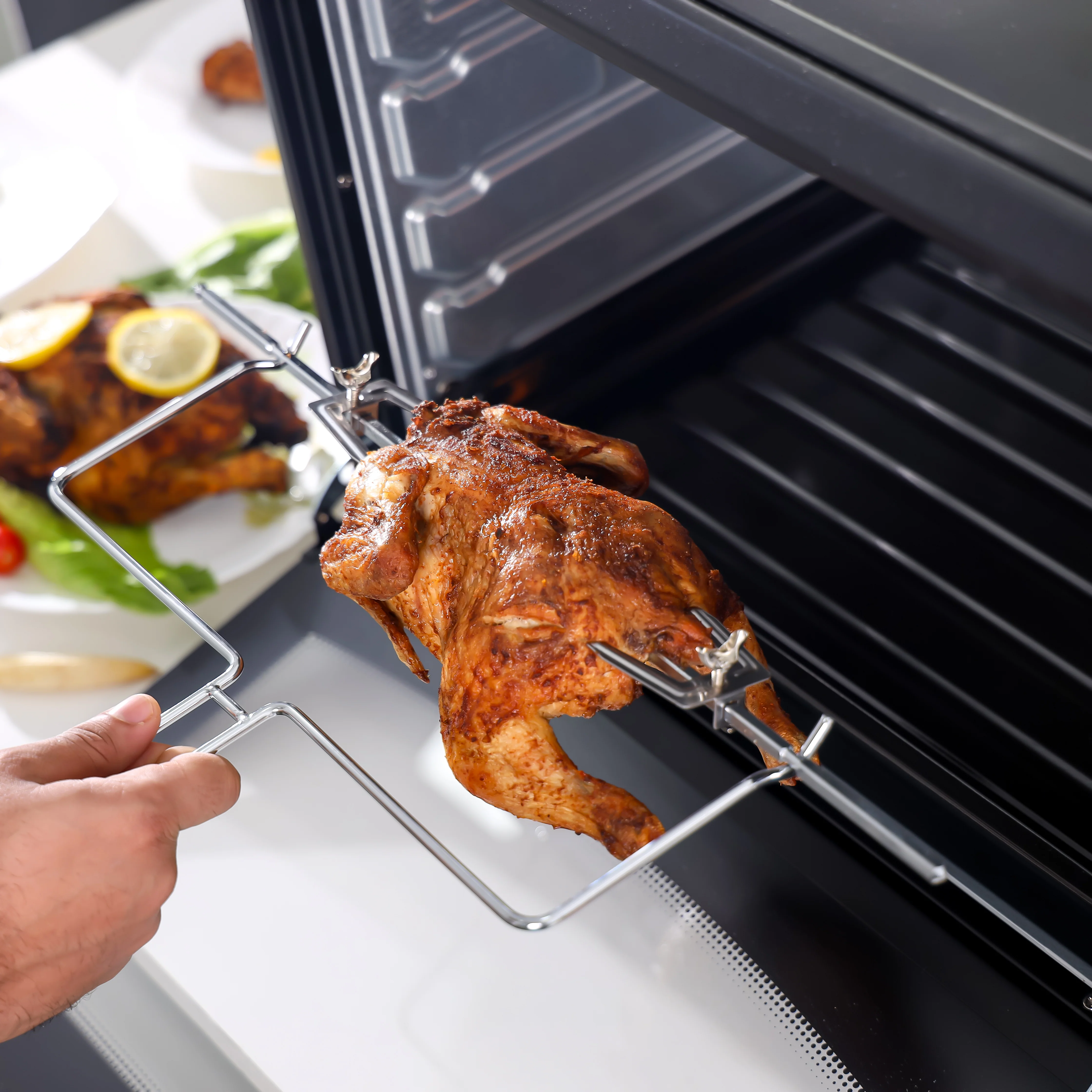 Geepas GO4401 Electric Oven 60L | Rotisserie & Convection with 2200W & 60 Minute Timer| Adjustable Temperature, Multi-Cooking Functions and Durable Body Build| - Image 5