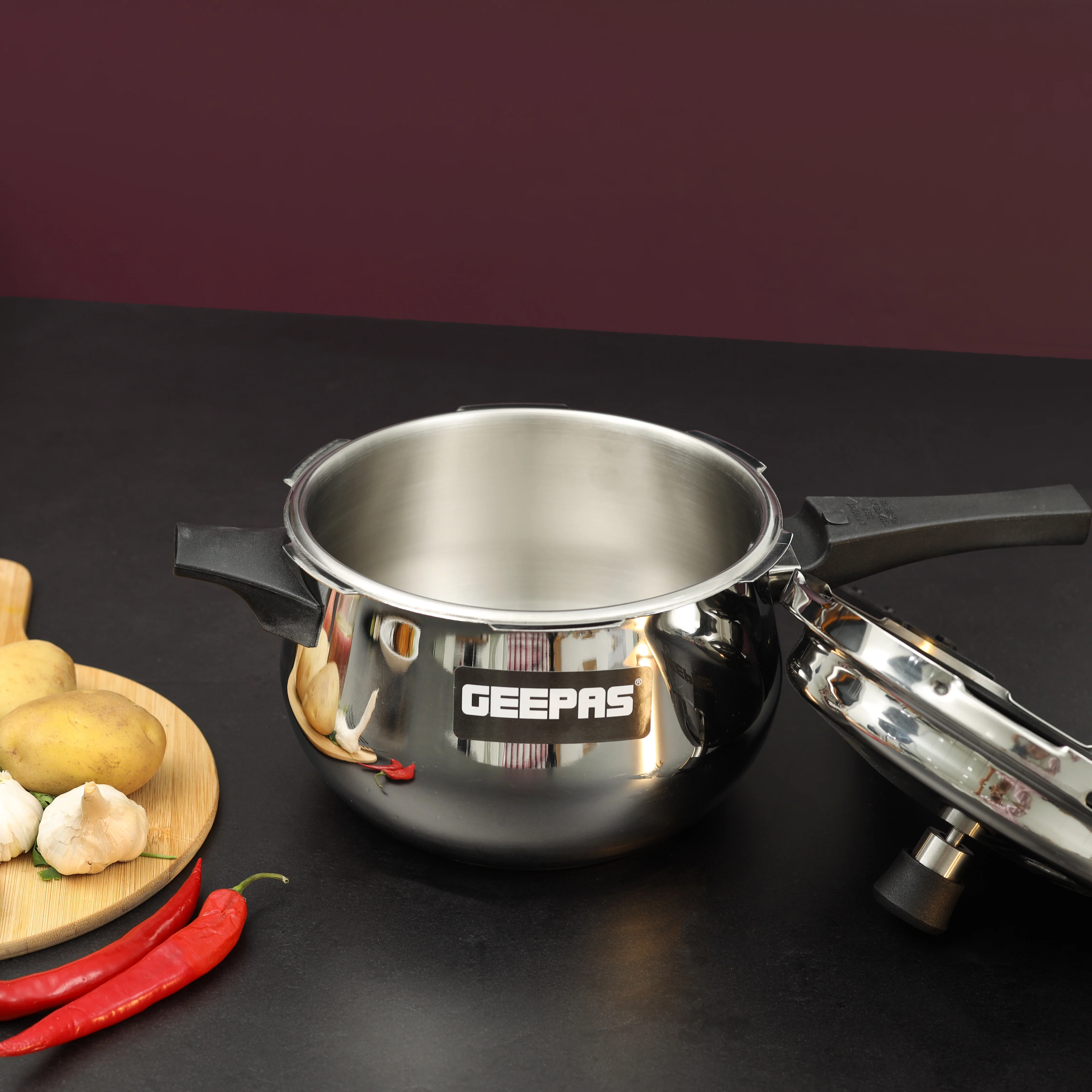 Geepas GPC35035 Stainless Steel Pressure Cooker 3L| High-Pressure Durable & Enhanced Safety Valve System| Efficient ATB Fast Cooking Design & Made for Daily Use| - Image 3
