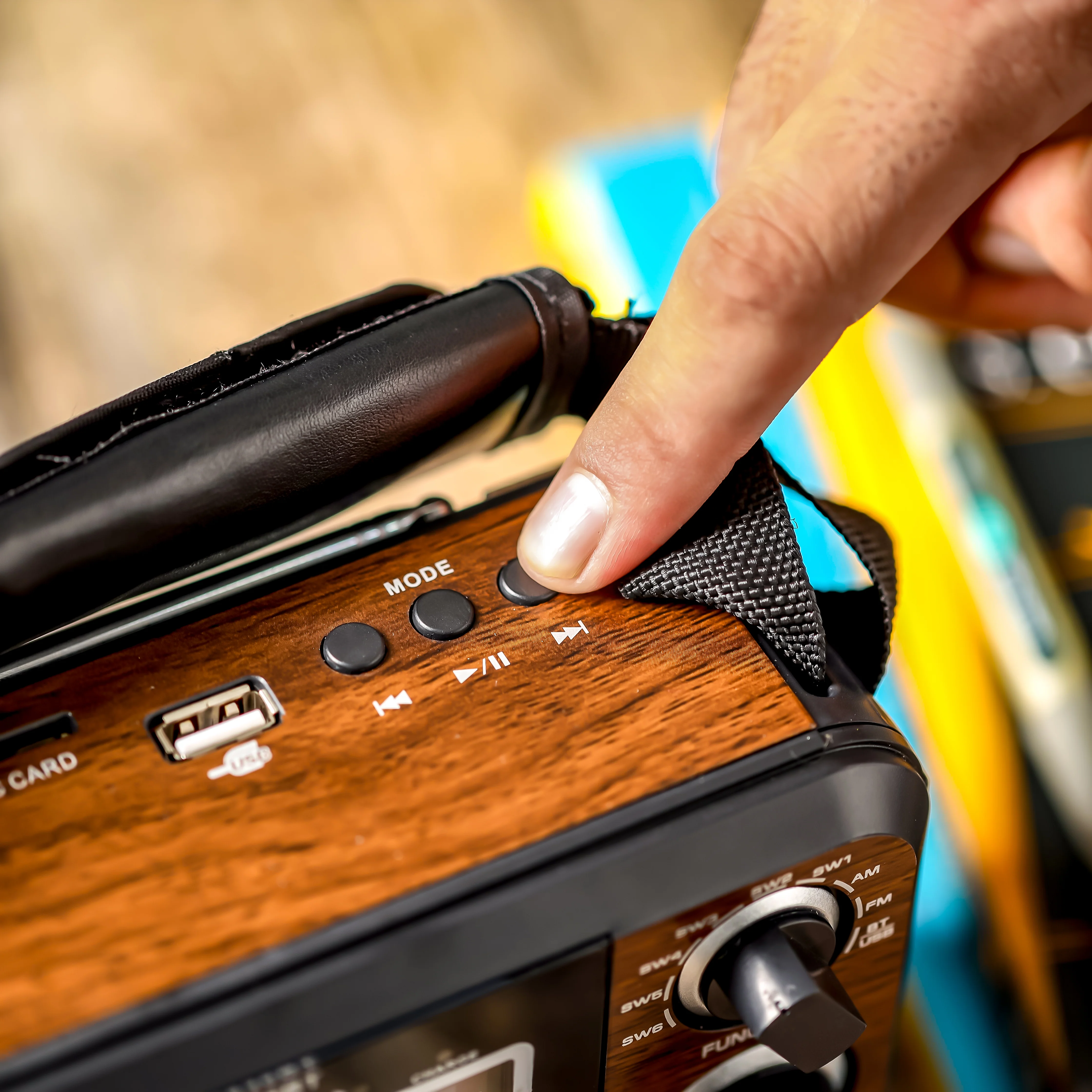 Geepas GR6836 Rechargeable Radio | BT/USB/SD with 8-Band Music Player and Portable Design| Durable Build, Long Battery Life, FM/AM/SW Support and Rugged Build | - Image 4