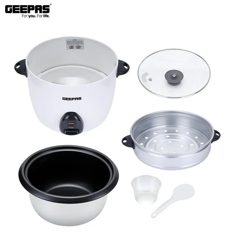 Geepas GRC4326 Automatic Rice Cooker | 2.2L Capacity, 3-in-1 Function – Cook, Steam & Keep Warm| Compact, Non-Stick Inner Pot, Easy to Clean and Durable Design| - Image 5