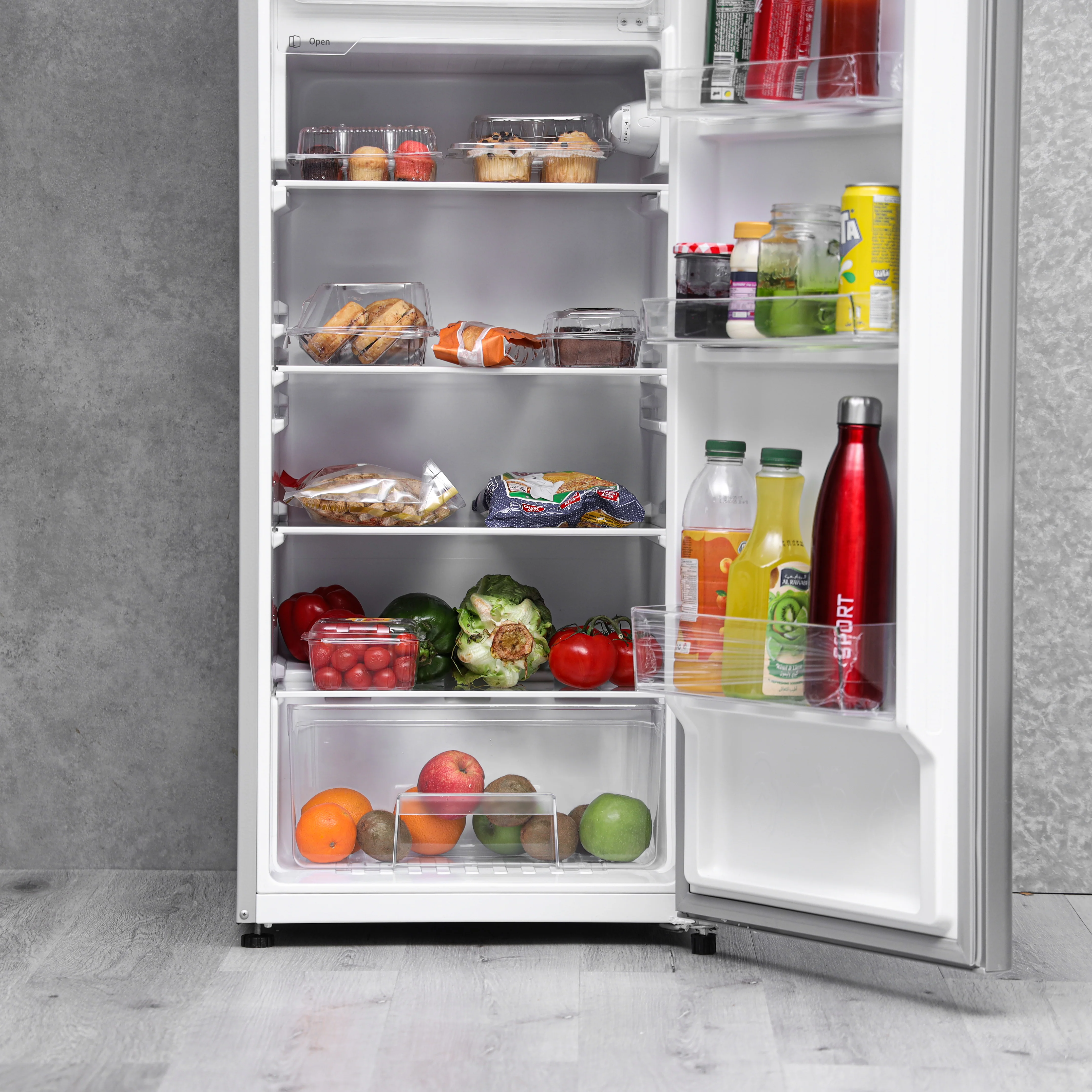 Geepas Defrost Single Door Refrigerator- GRF2050SPE/ Quick Cooling, Low Noise, Easy Cleaning/  Recessed Handle & Glass Shelves, Perfect for Small Spaces/  1 Year Warranty - Image 7