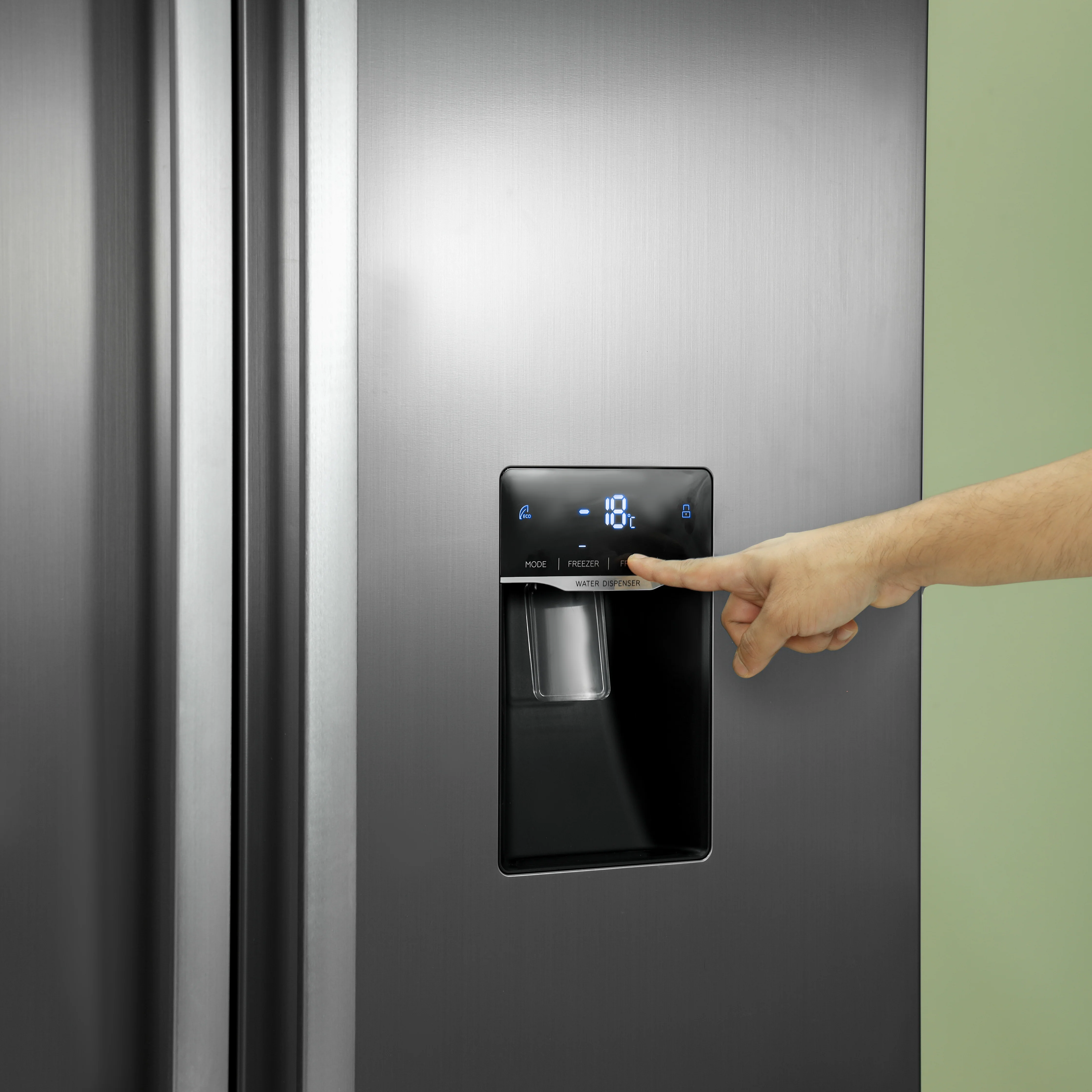 Geepas GRFS6622SWXHN Side by Side Refrigerator| inverter compressor, water dispenser with LED lamp| Energy Efficient, tropical cooling and spacious food storage| - Image 4