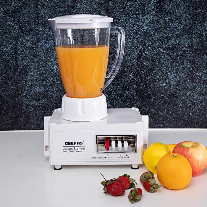 Geepas GSB2031 4-in-1 Food Processor & Juicer| Multi-Functional Smoothie Maker, Juicer & Compact Electric Blender| Durable Design, 1.6L Jar, Chopper & Grinder| - Image 3