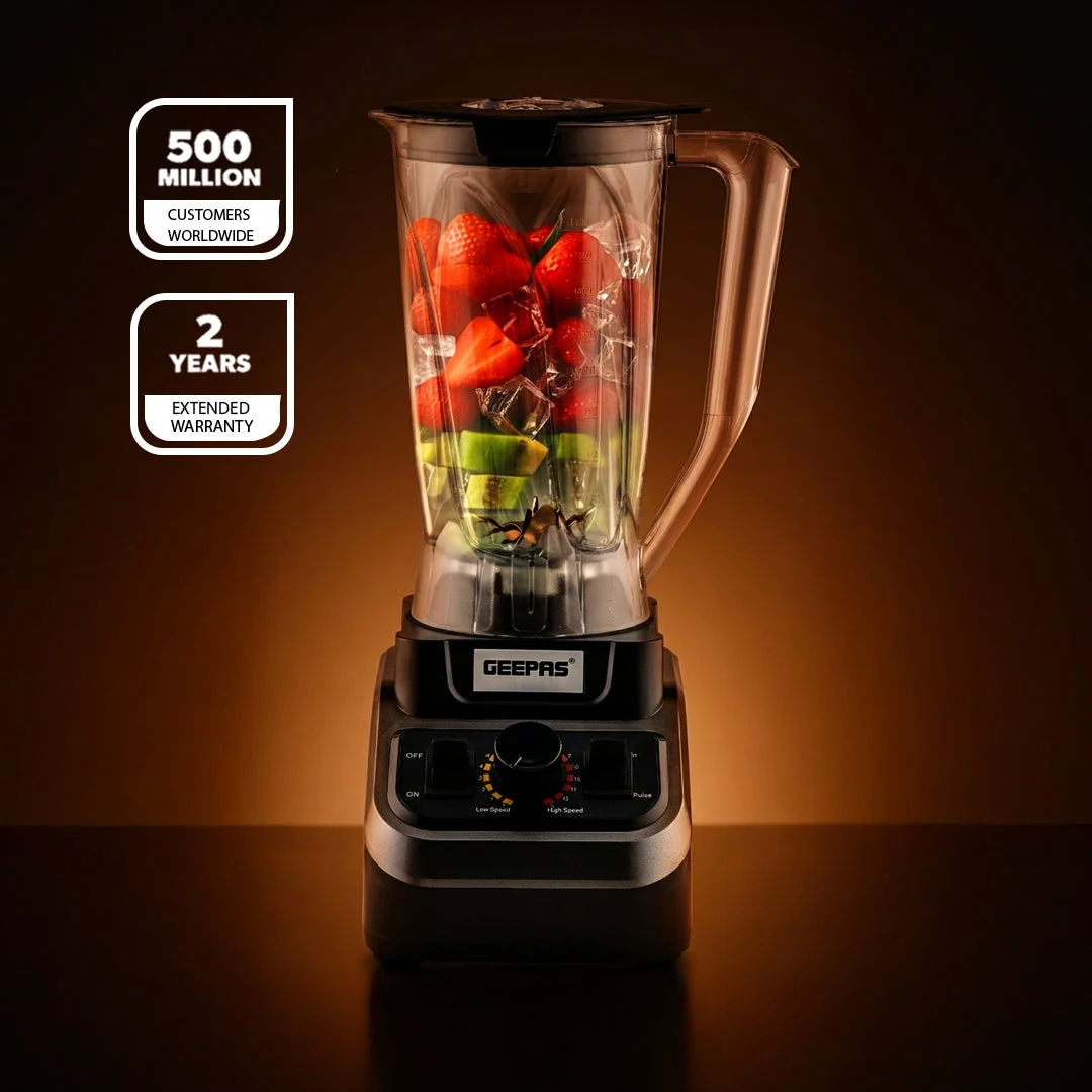 Geepas GSB44037 2000W High-Power Blender | 2L Unbreakable Jar| 16 Speed Control with Pulse| Stainless Steel Blade for Smoothies, Ice Crushing & Daily Food Preparation - Image 2