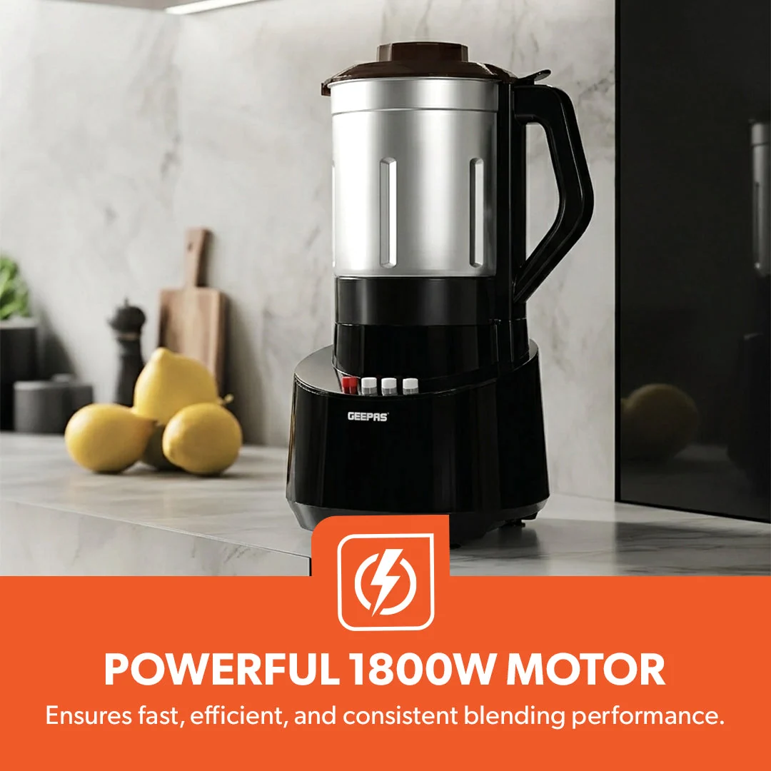 Geepas GSB44043 1800W Professional Blender| 4.5L, Stainless Steel Jar and 2 Speed Control with Pulse Function| Safety Lock, Perfect for Home and Commercial Use| - Image 3