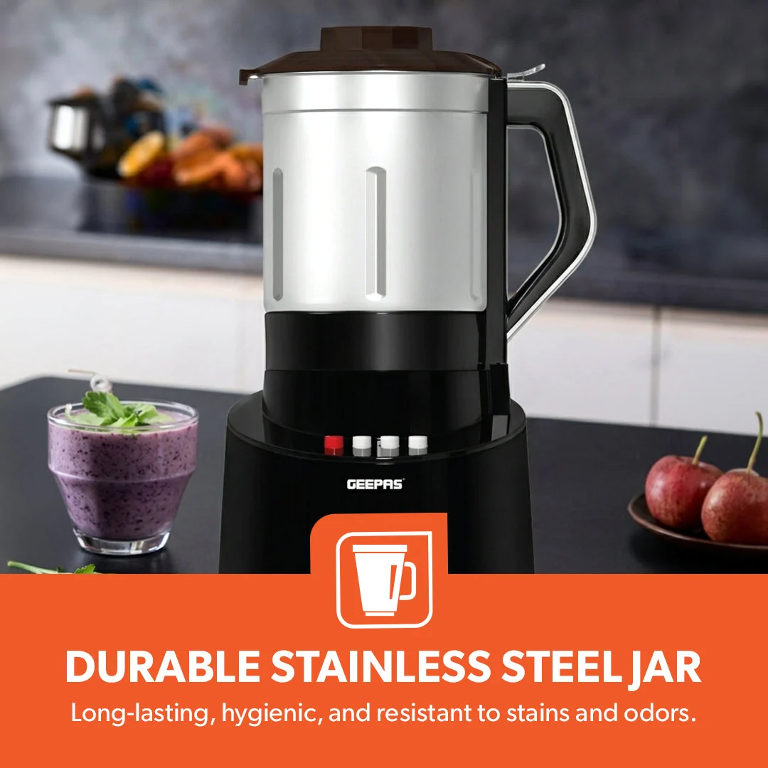Geepas GSB44043 1800W Professional Blender| 4.5L, Stainless Steel Jar and 2 Speed Control with Pulse Function| Safety Lock, Perfect for Home and Commercial Use| - Image 4