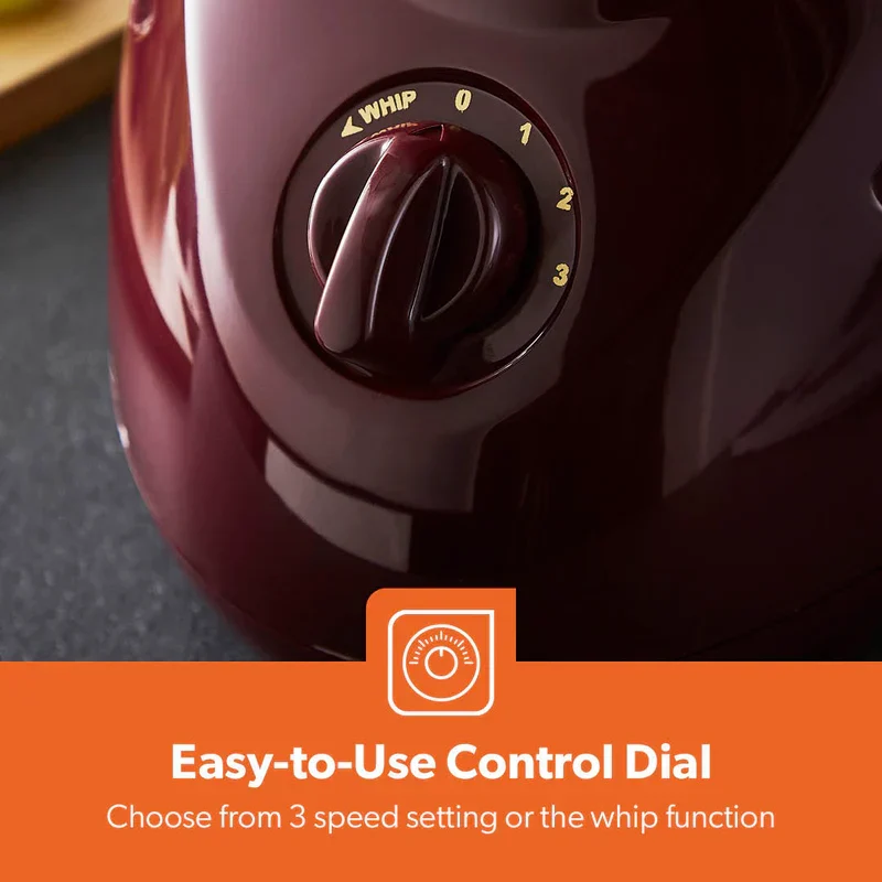 Geepas GSB44091 2-IN-1 Mixer Grinder| 550W Powerful Motor, Stainless Steel Jars and Blade| Durable, Ergonomic Grip and Equipped with Overload Protector & Maroon| - Image 5