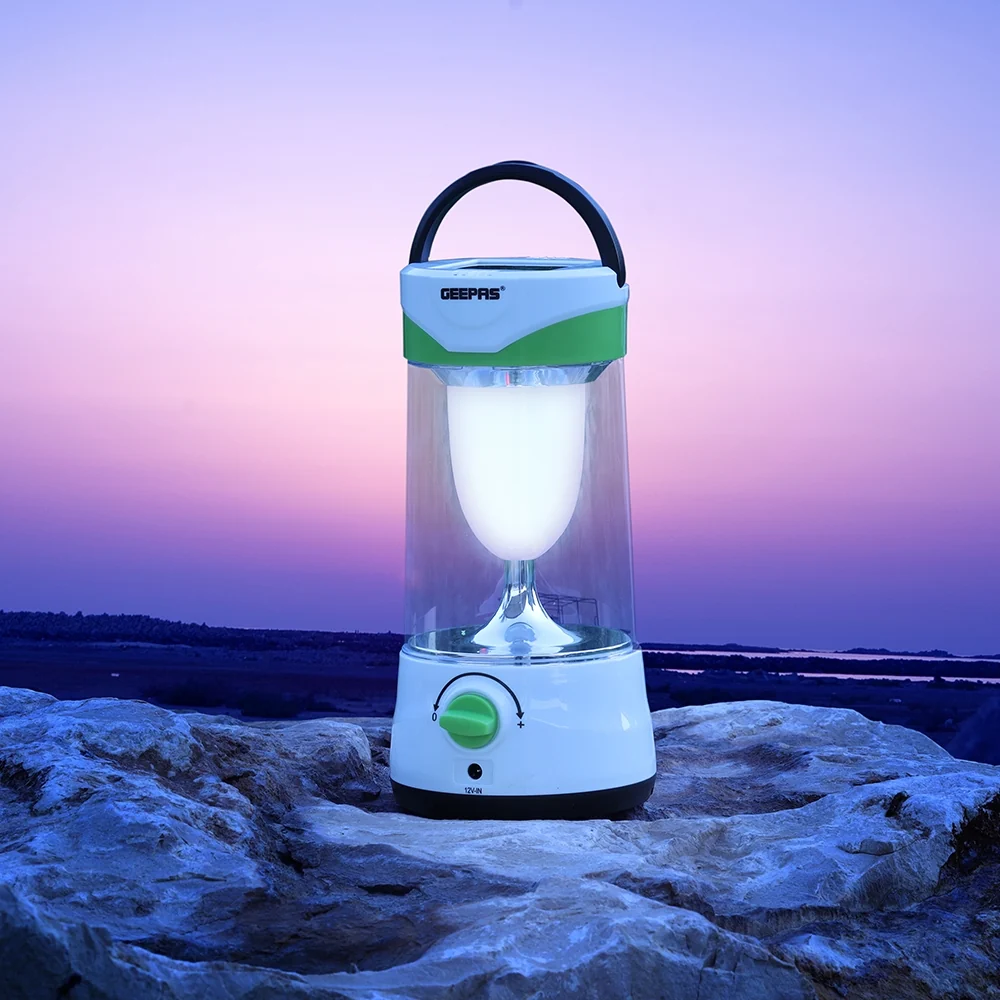 Geepas GSE5589 Solar LED Emergency Lantern| Rechargeable, 4V 1.6Ah Lead-Acid Battery, Built-In 6V Solar Panel| Light Dimmer Function, 25-Hour Low-Light Runtime| - Image 2