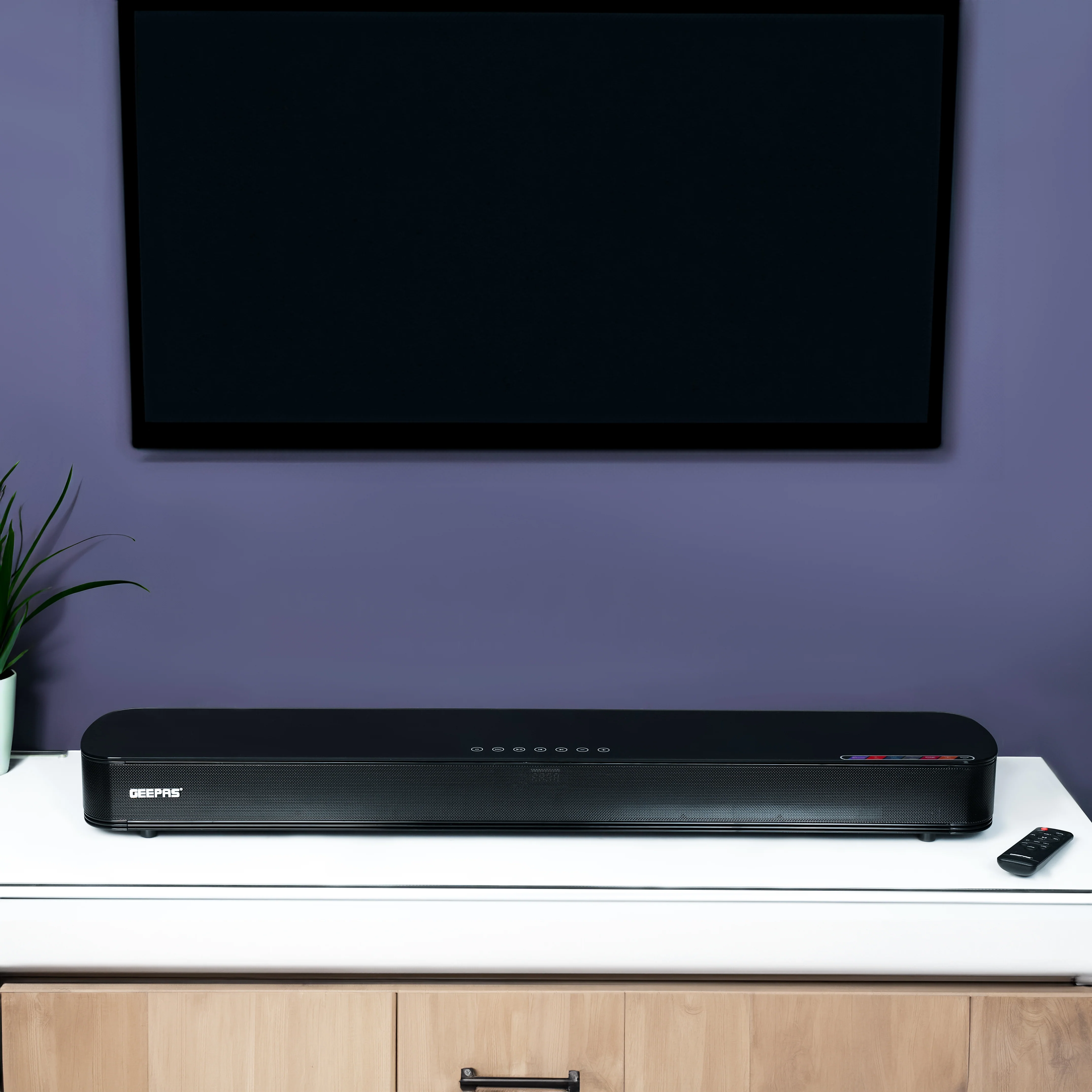 Geepas GSRB120BT 120W Soundbar | 2.1 Channel All-in-One Speaker System |Built-in Woofers & Tweeters|  Bluetooth 5.0, Optical & ARC Input| Touch Control| 2 Years Warranty - Image 8