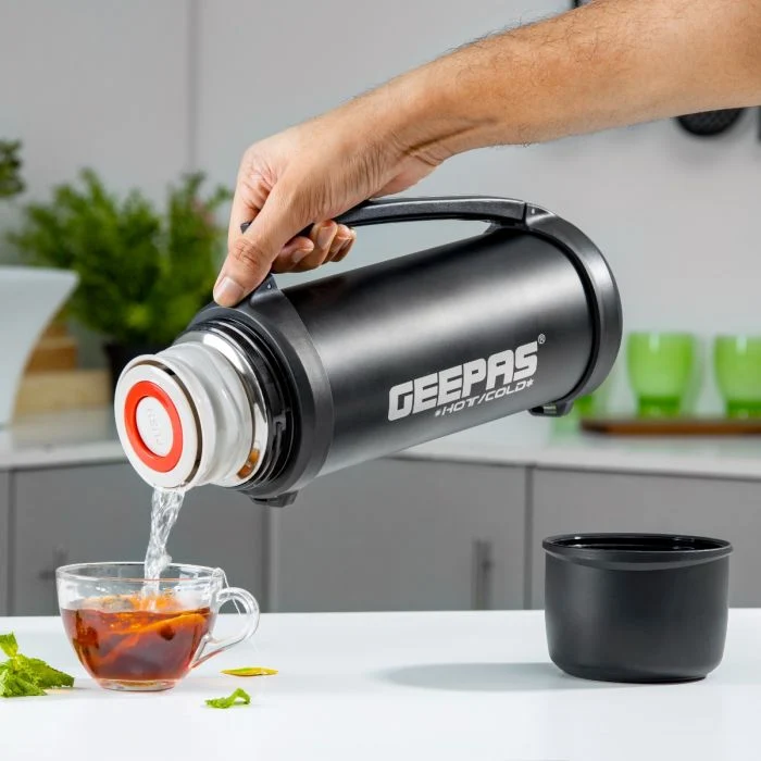 Geepas GSVB4112 Stainless Steel Vacuum Flask| 1.8L Capacity, Double-Walled Insulation for 24-Hour Hot & Cold Retention| Durable, Leak-Proof and BPA-Free Design| - Image 5
