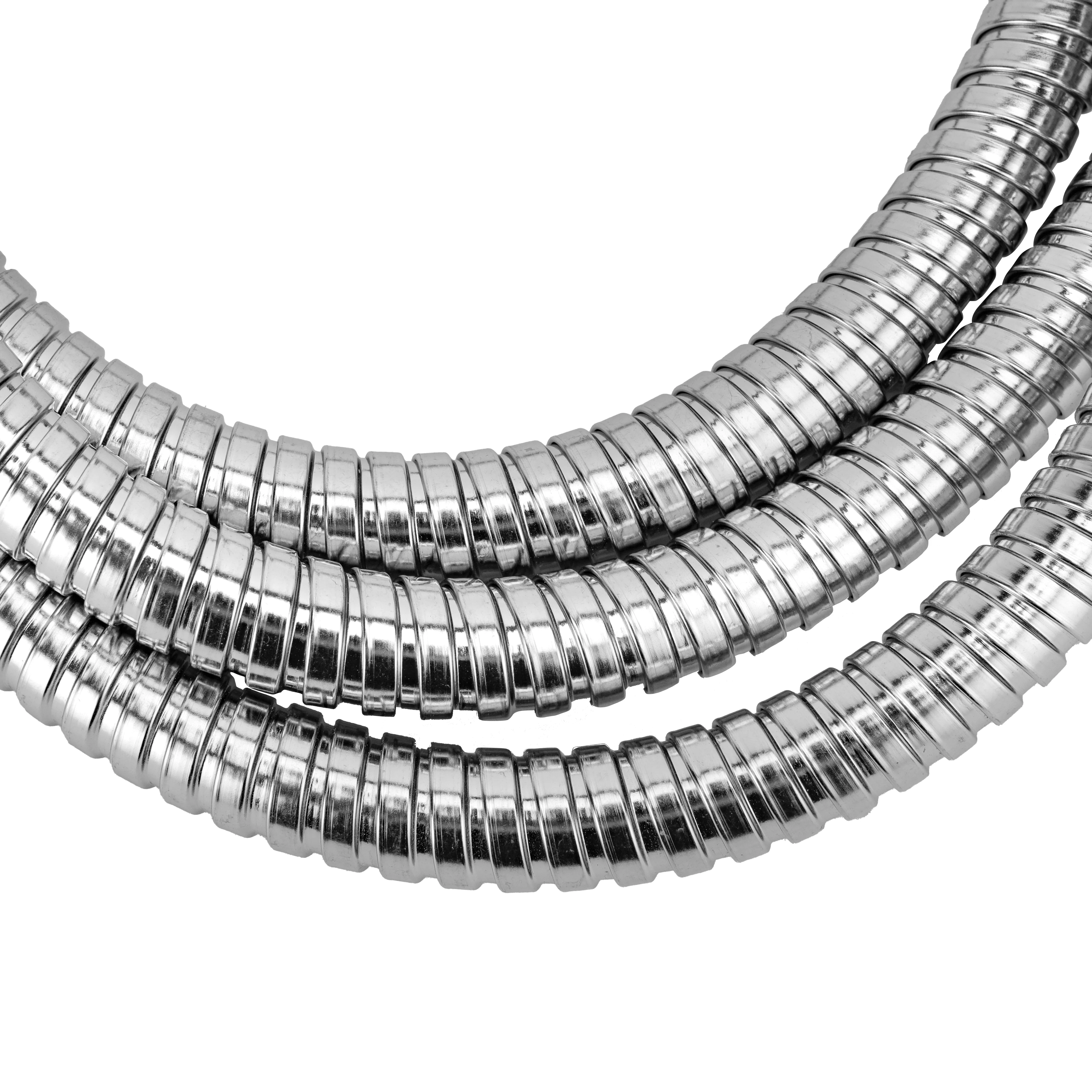 Geepas GSW61071 Stainless Steel Shower Hose 1.2M| Chrome Plated Flexible Hose with brass insert & metal nuts| 1/2-inch connector and durable Build construction| - Image 3