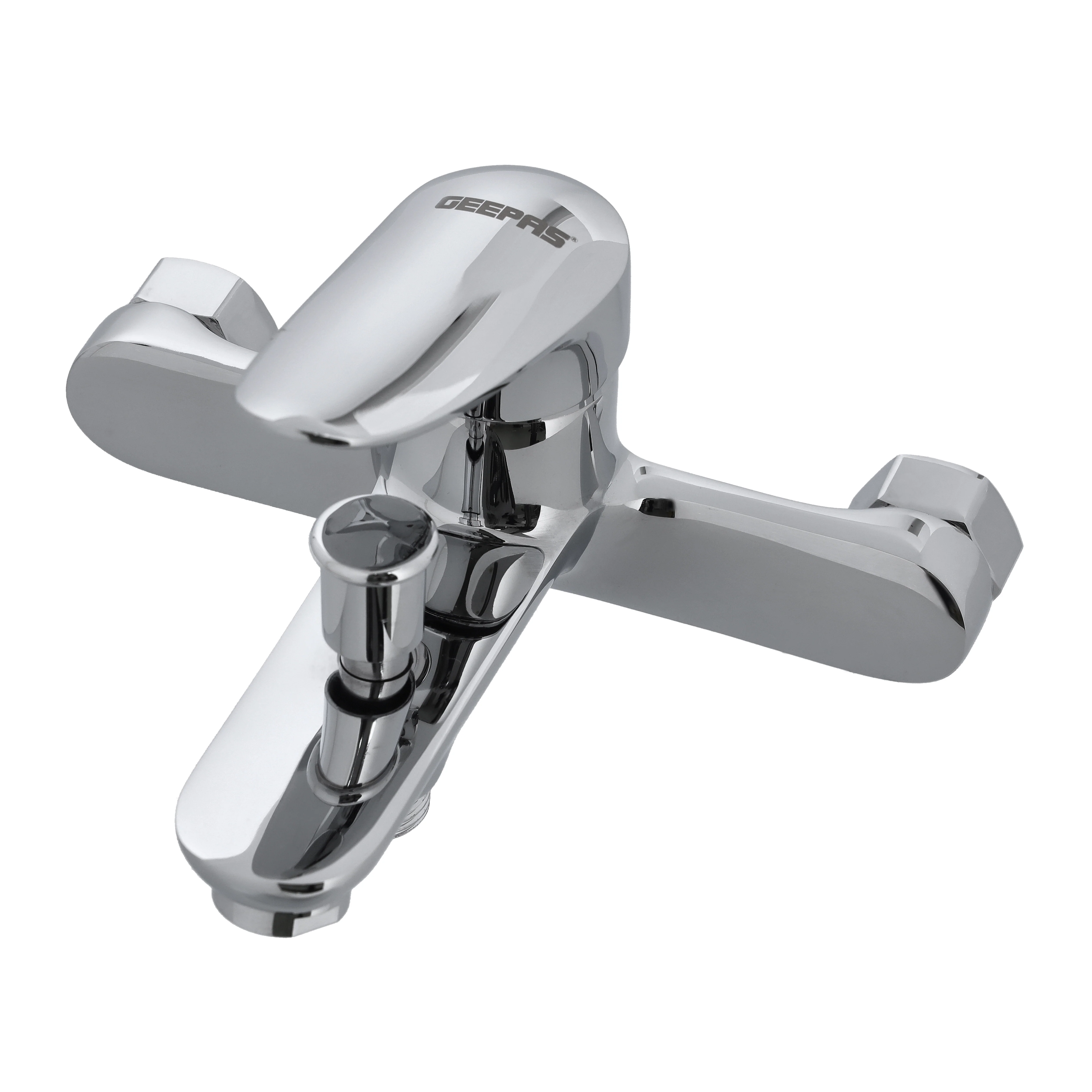 Geepas GSW61094 Single Lever Bath Shower Mixer| features a durable brass body, chrome finish & ceramic disc cartridge| hand shower set and smooth water control| - Image 5