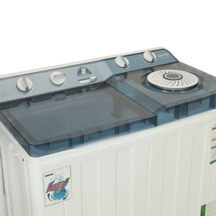 Geepas GSWM18026 Semi-Automatic Washing Machine| features a 10KG wash capacity & 6KG spin tub| ripple pulsator technology, durable and efficient twin tub design| - Image 3