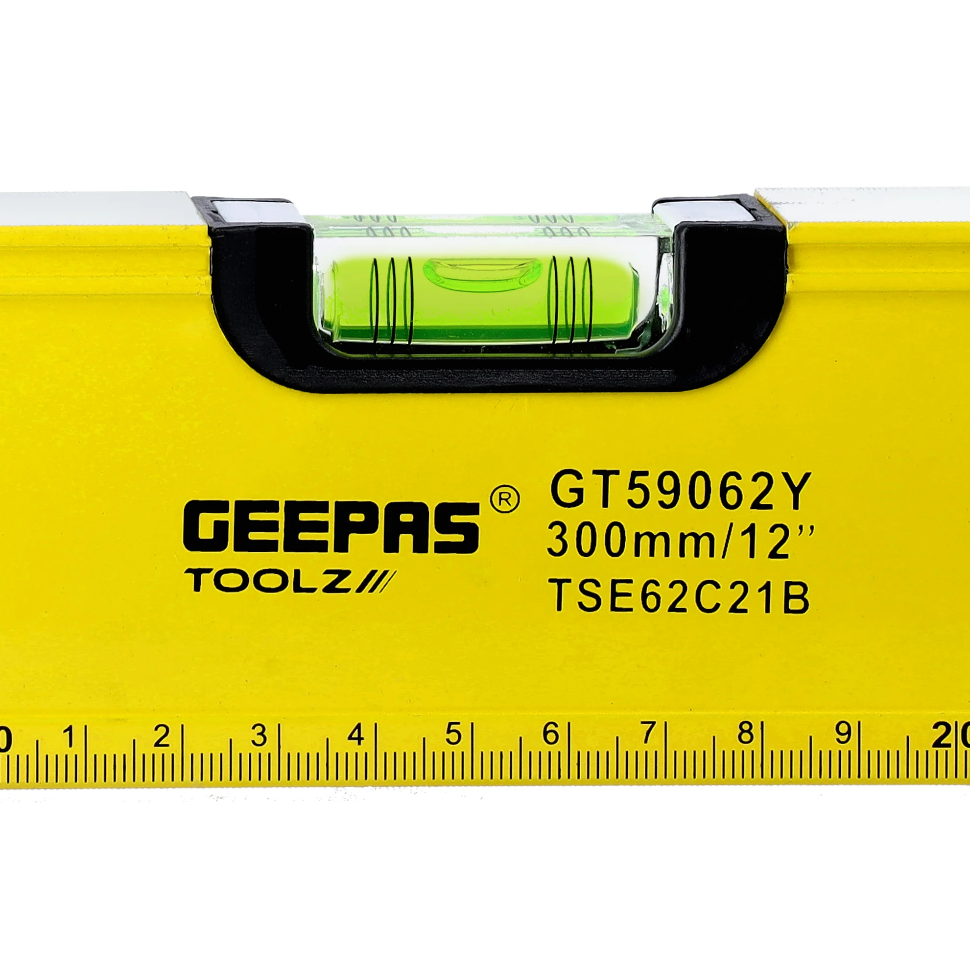 Geepas GT59062 12-Inch Magnetic Spirit Level| 1.0mm aluminium body, magnetic base and dual-sided milled surfaces| shock-proof rubber ends, and 0.5mm/m accuracy| - Image 4