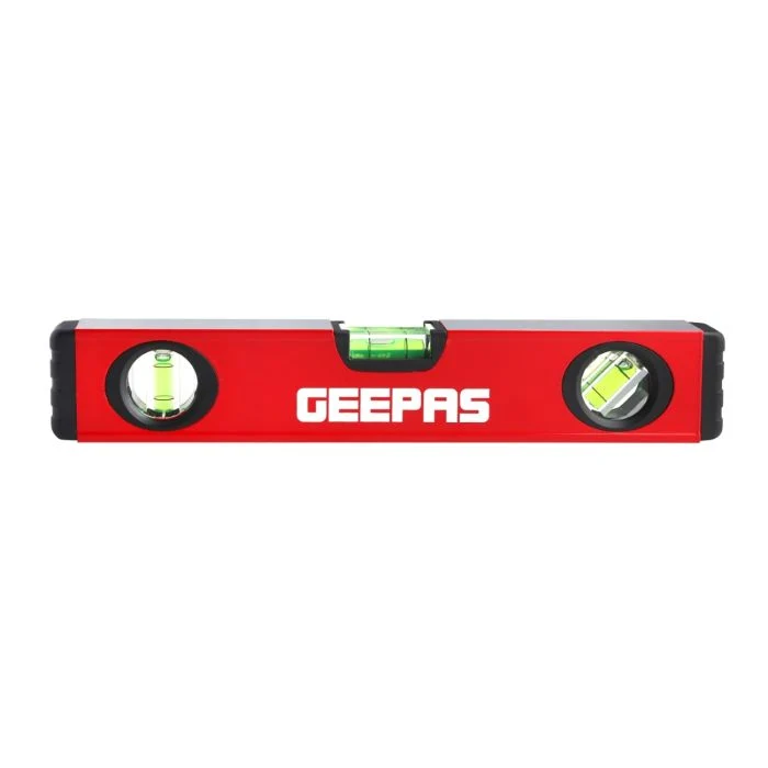 Geepas GT59063 16-Inch Magnetic Spirit Level| features a heavy-duty aluminium body, 3 precision bubble vials & magnetic base| shock-resistant ends & hanging hole|