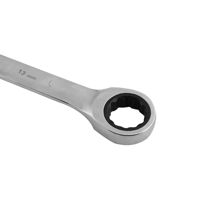 Geepas GT59143 13mm Gear Wrench| CRV Ratchet Combination Spanner with Mirror Polish Finish| Hardened & Tempered Chrome Vanadium Steel for Automotive & Workshop| - Image 3