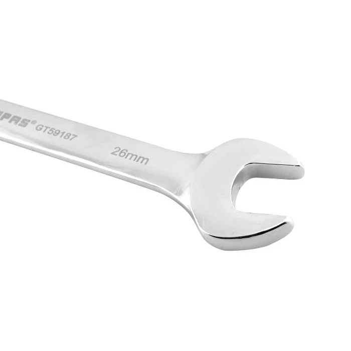 Geepas GT59187 Double Open-End Spanner| 24mm x 26mm – Heavy-Duty CR-V Steel Mirror Finish Wrench| Durable, Automotive Repairs, Maintenance, Mechanics & DIY Use| - Image 2