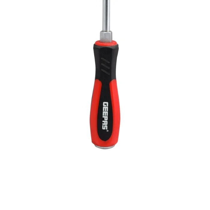 Geepas GT59218 6x150mm Flat Screwdriver| durable chrome vanadium steel blade with precision flat tip| ergonomic anti-slip handle and extended reach for repairs| - Image 3