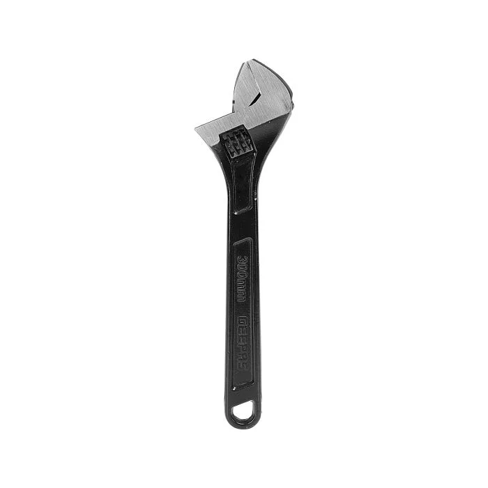 Geepas GT59225 12 Inch Adjustable Wrench| features durable steel construction, precision jaw adjustment| Durable, corrosion-resistant finish & high torque grip|