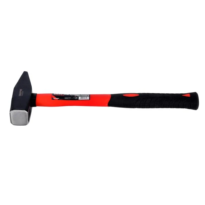 Geepas GT59249 Fiber Handle Machinist Hammer 1000g| a hardened steel head and fiberglass core handle| anti-slip rubber grip for powerful, precise strikes daily| - Image 2