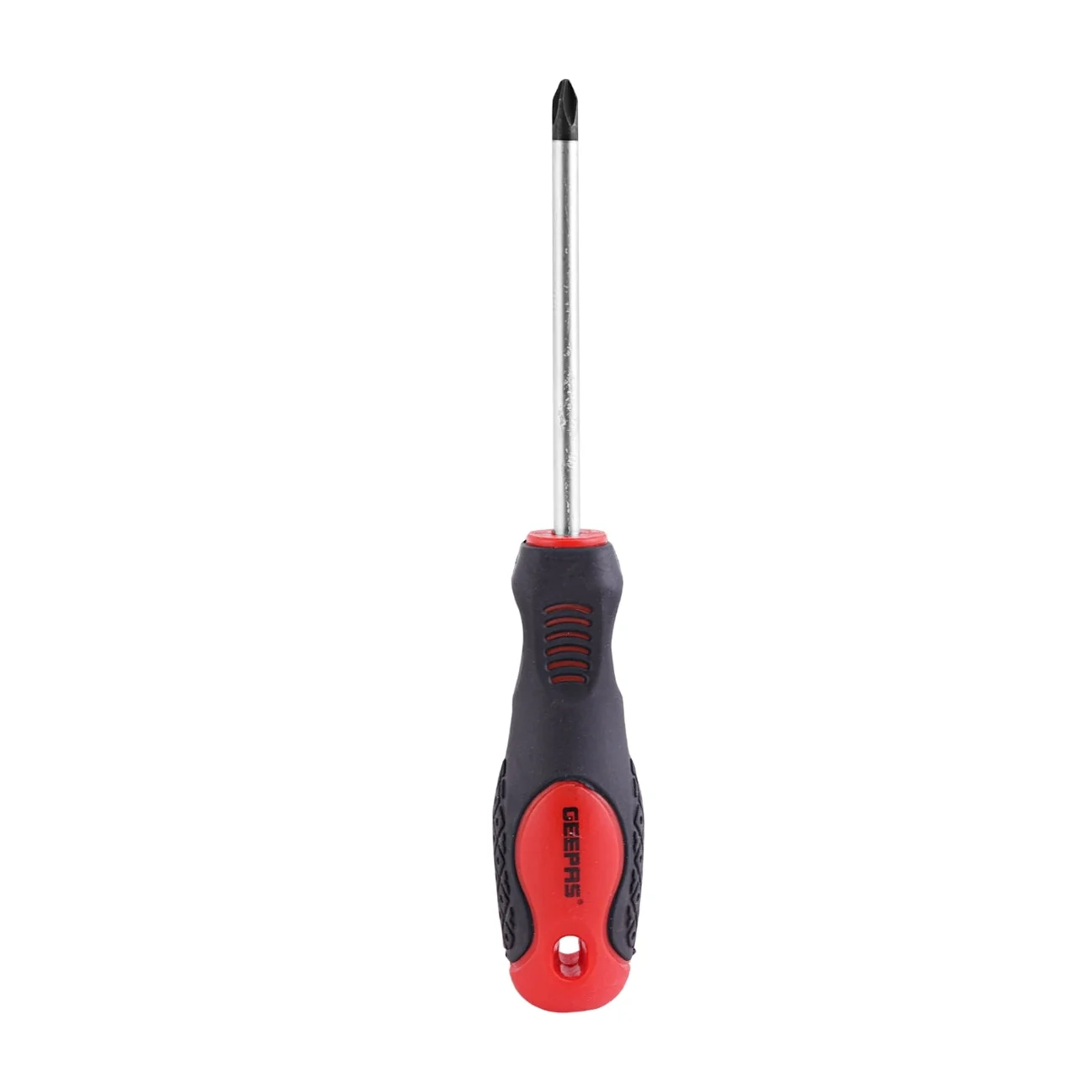 Geepas GT7641 PH2x100mm Phillips Screwdriver | chrome vanadium steel blade & chrome-plated finish| Durable Build, ergonomic soft grip handle & anti-roll design|