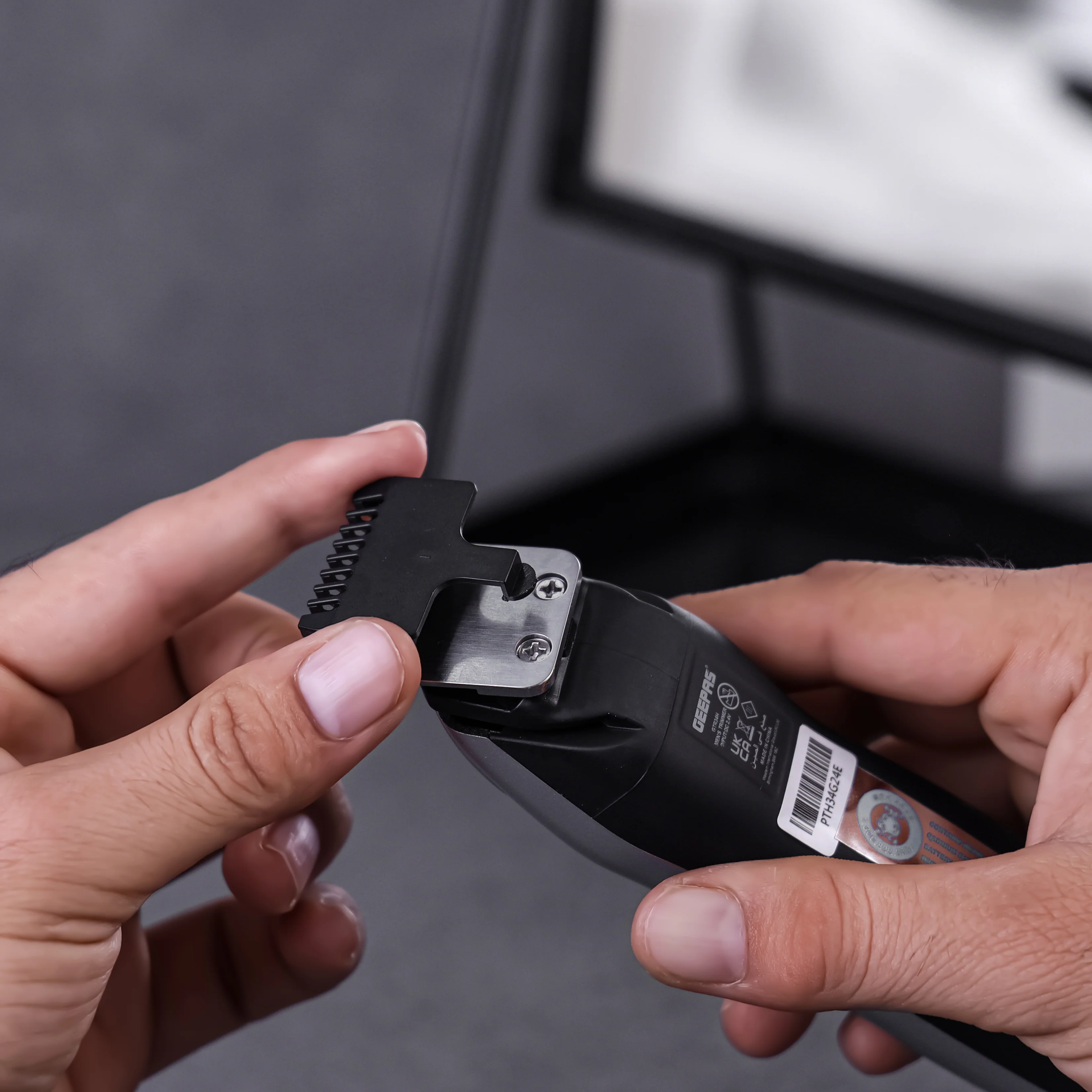 Geepas GTR34N Rechargeable Hair Trimmer| Chromium Steel Blade, 5 Position Comb & 60-Min Working Time| Durable Design, Ergonomic Grip, Jawline & Moustache Combs| - Image 2
