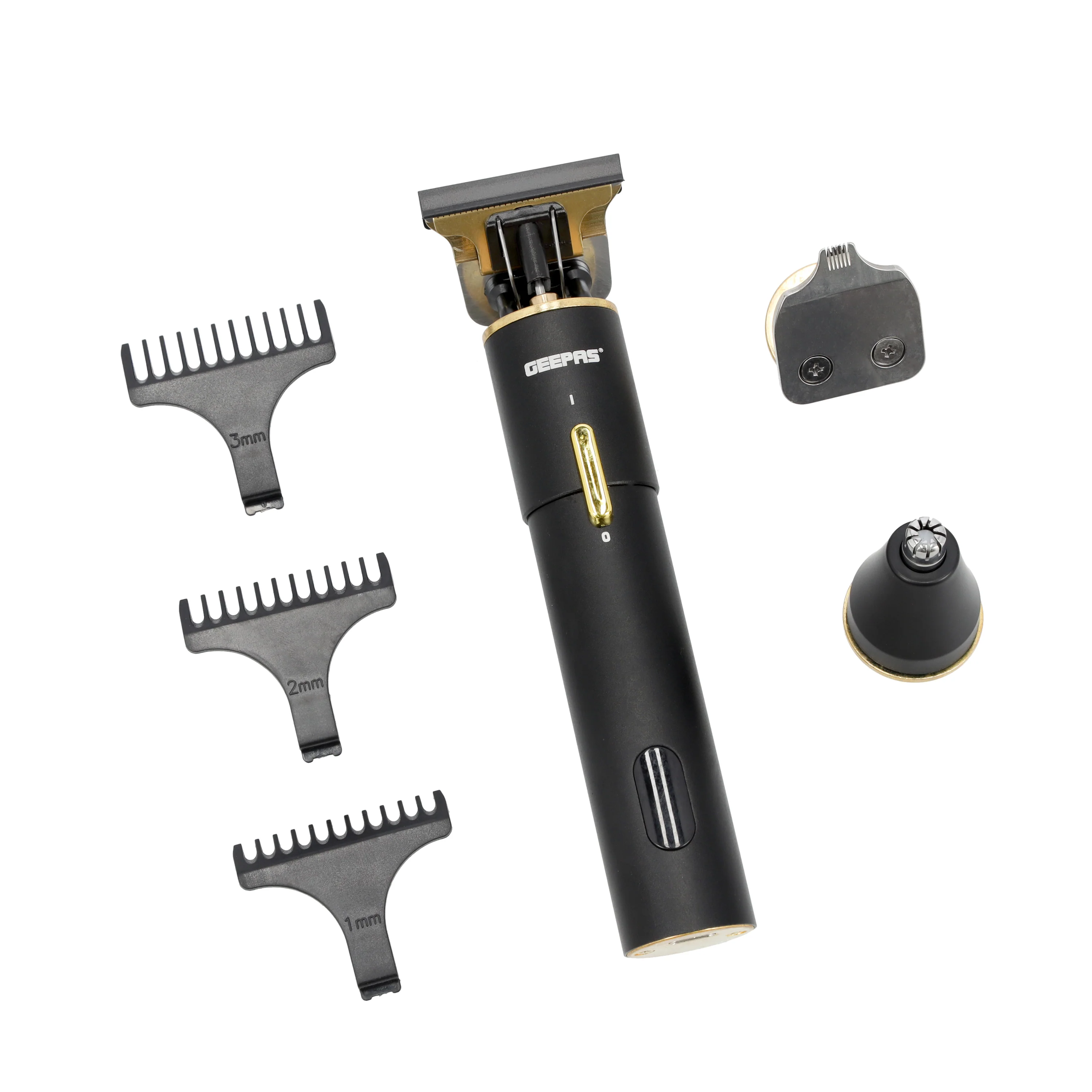 Geepas GTR56045 3-in-1 Grooming Kit| features a T-blade, nose trimmer & carver blade| 1300mAh lithium battery, LED display & up to 180 minutes cordless runtime| - Image 4