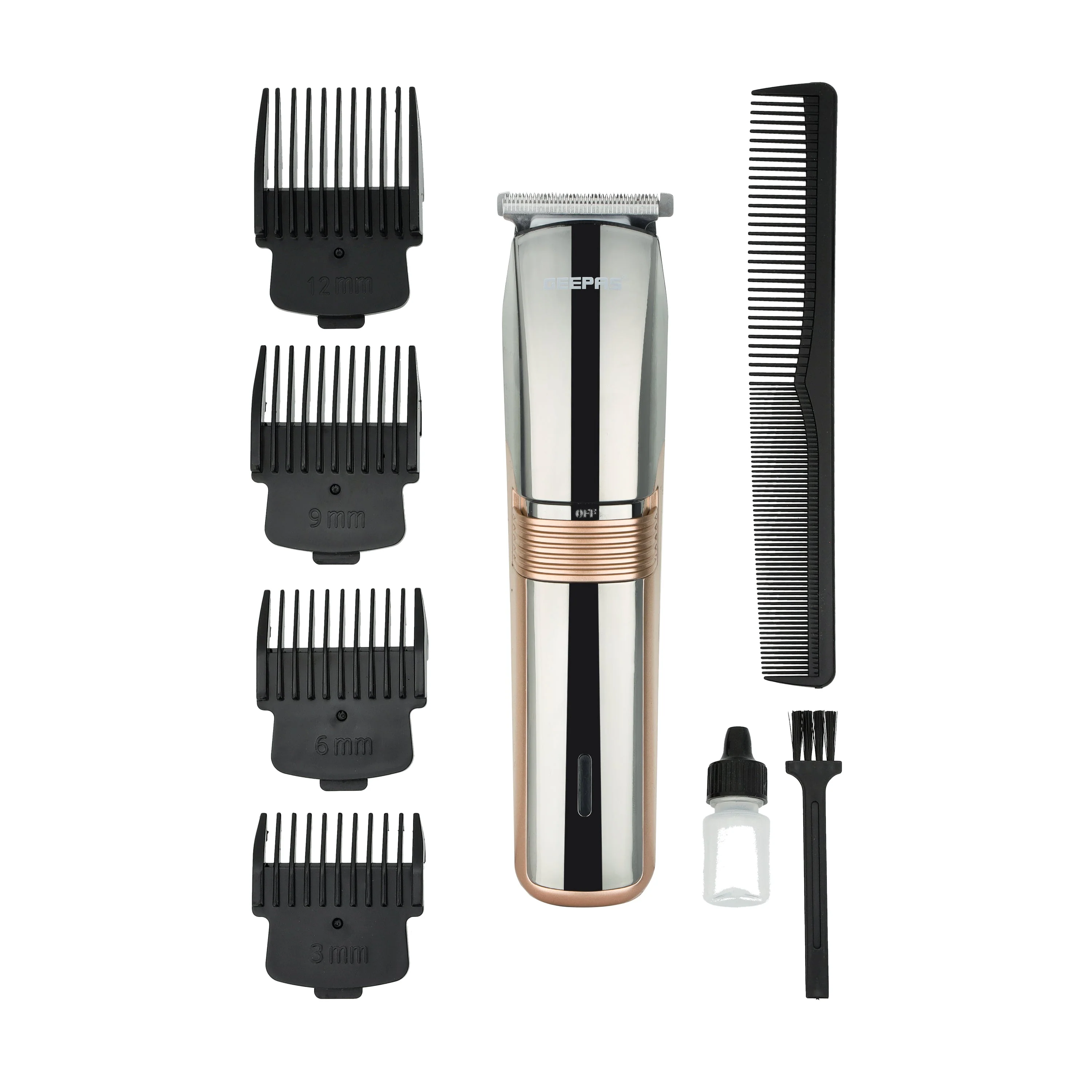Rechargeable Hair and Bread Trimmer, 4 Guide Combs, GTR56047 |Professional Cordless Hair Clippers |Rechargeable Haircut Kit with Steel Blade |Grooming Kit with Guide Comb - Image 2