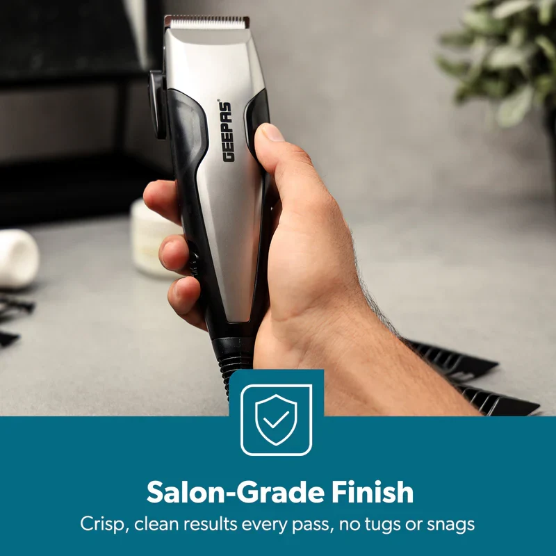 Geepas GTR8654 AC Hair Clipper | Ceramic Blade, Adjustable Cutting Length & Powerful Motor| Low Noise, Durable, Professional Performance for Salon and Home Use| - Image 3