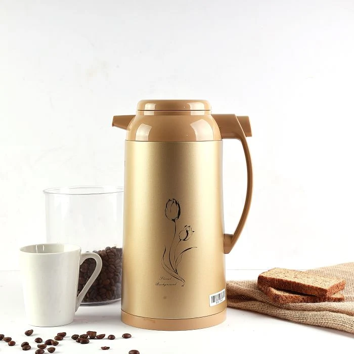 Geepas GVF27011 1L Hot & Cold Vacuum Flask| double-wall glass inner pot keeps drinks hot or cold up to 24 hours| Features press-to-pour stopper & elegant design| - Image 4