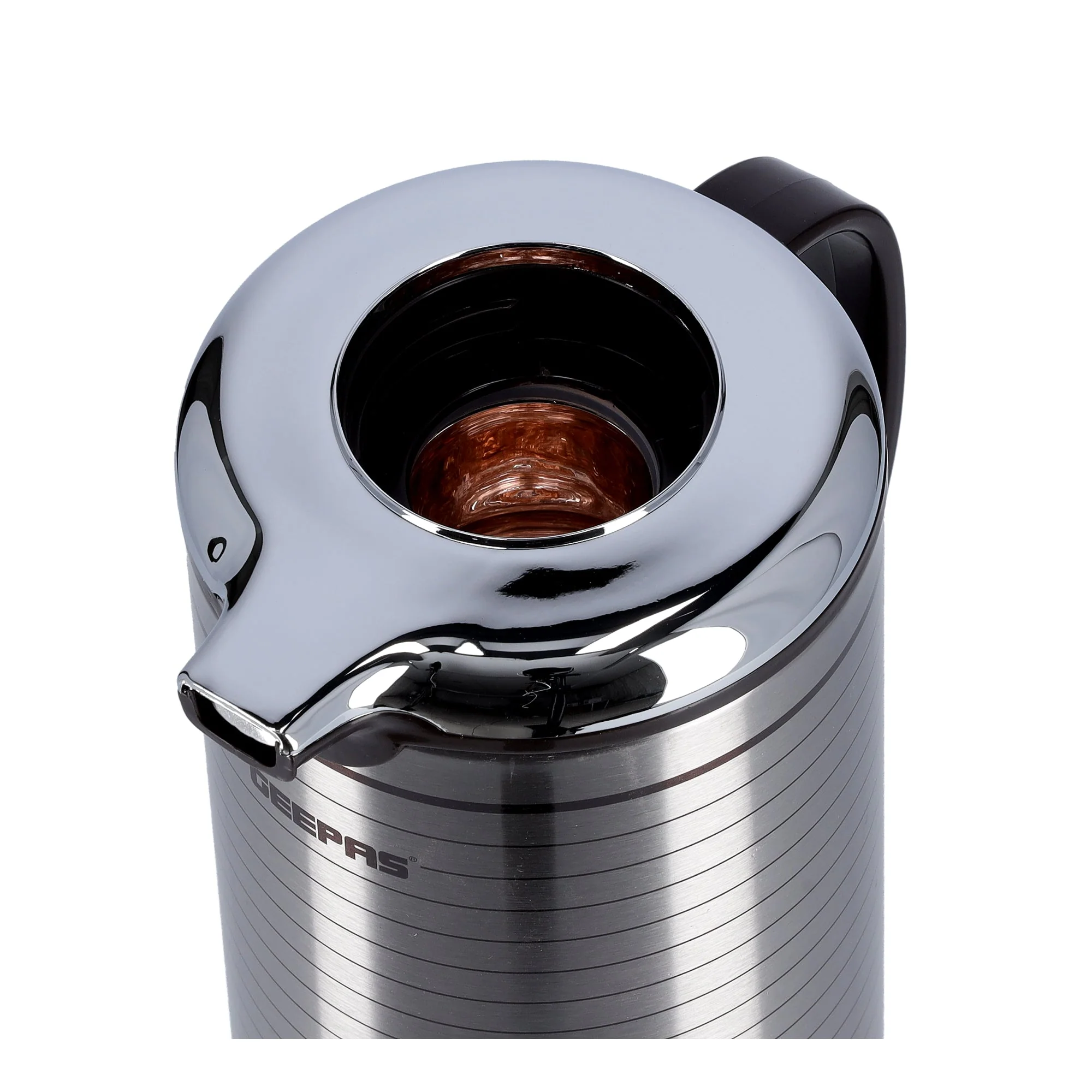 Geepas GVF5260 Vacuum Flask| 1.6 Litre Capacity, Mirror + Brown Finish and Durable| Plastic, Iron, Glass & Silica Gel Material, Hot & Cold Beverage Insulation | - Image 5
