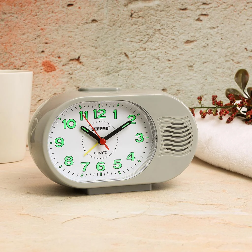 Geepas GWC26019 Bell Alarm Clock | Analog Alarm Clock, Silent Non-Ticking, Ascending Beep Sounds, Snooze, Light Functions | Perfect for Students | 2 Years Warranty - Image 3