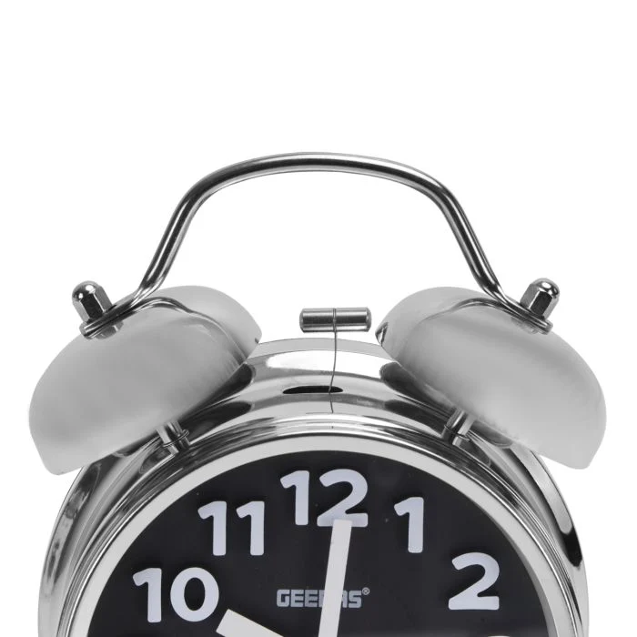 Geepas GWC26020 Twin Bell Alarm Clock| Loud Twin Bell Ring, Light Function for Night Visibility| Durable Metal Body, Battery Operated & Ideal for Home & Office| - Image 5