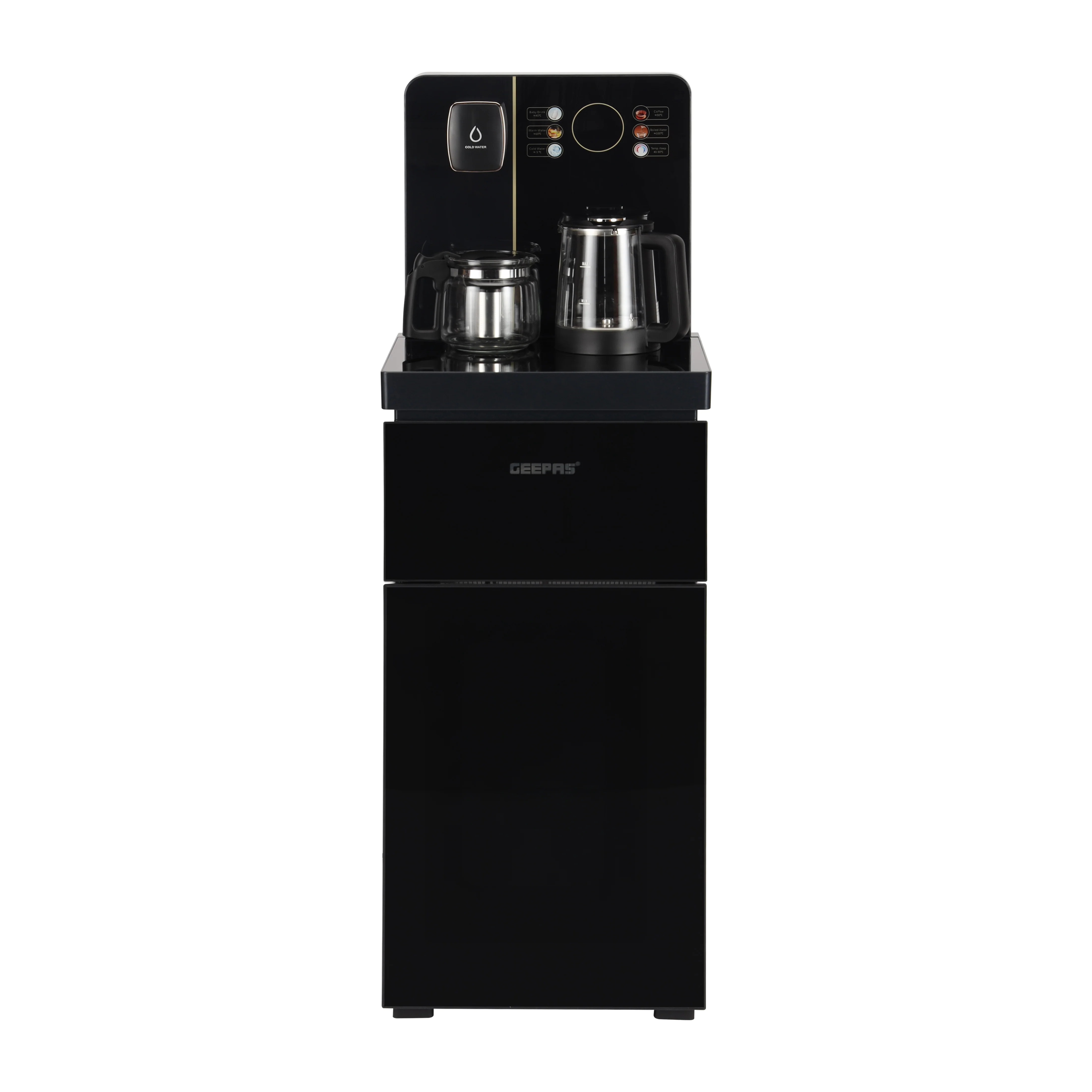 Geepas GWD17041 Multifunction Water Bar with touchscreen display, stainless steel tank, hot & cold water, integrated tea maker, and bottom-loading design. Ideal for home or office - Image 5
