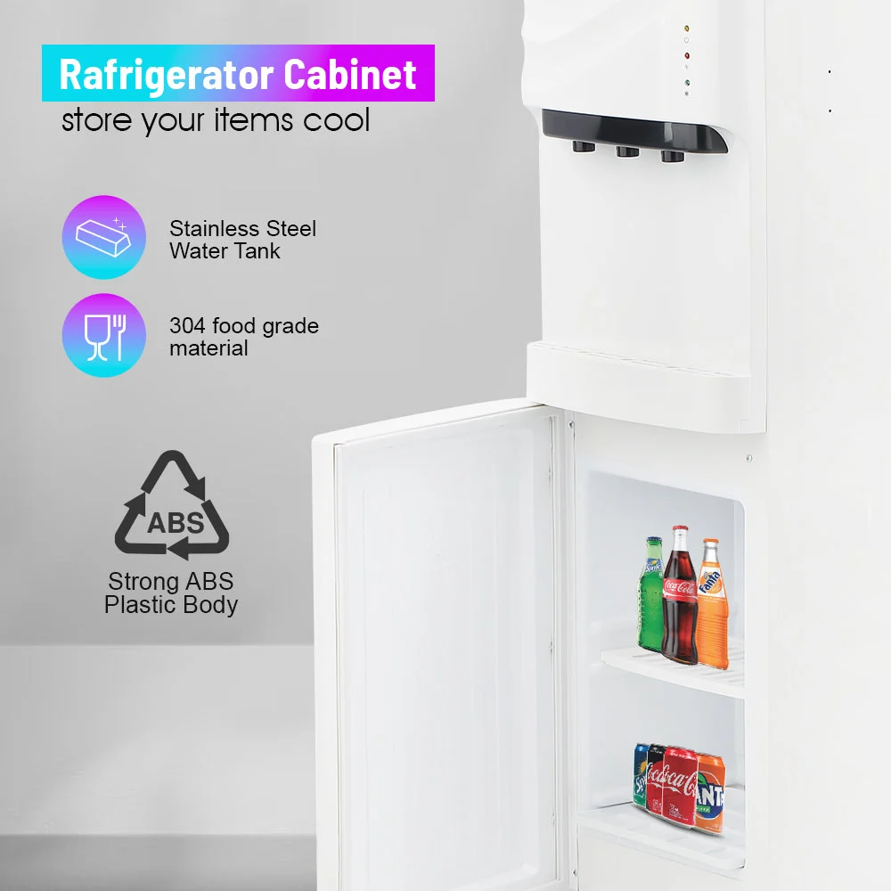 Geepas GWD8355 Hot & Cold-Water Dispenser| refrigerator, 3 water taps with 304 stainless steel tanks| Fast Cooling, Durable, compressor cooling and fast heating| - Image 4