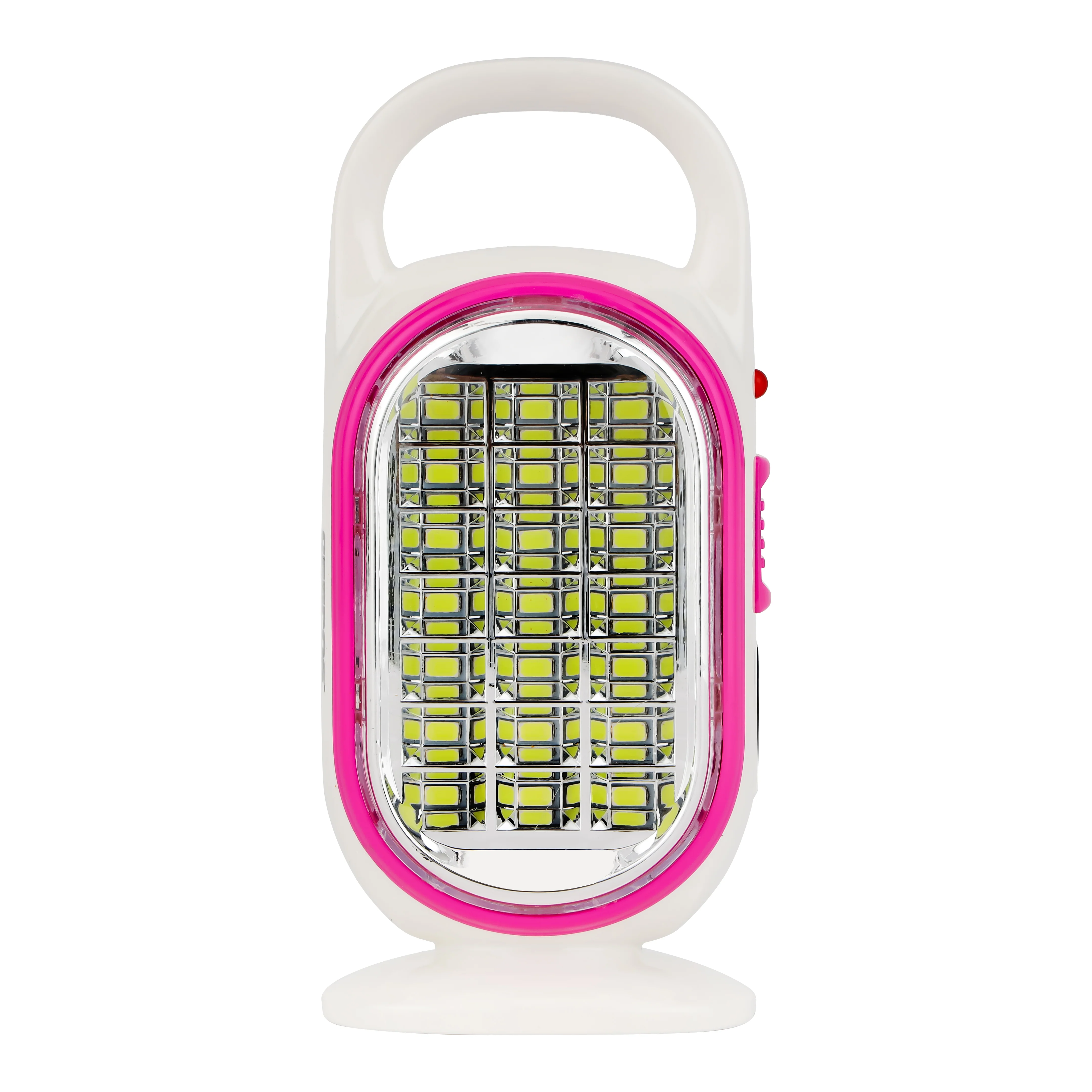 Geepas LED Emergency Lantern with Solar Panel- GE53033| Energy Efficient Design, 21 Pieces Hi-Power LEDs,5 Hours Working| Light-Weight| Pink and White, 2 Years Warranty - Image 6