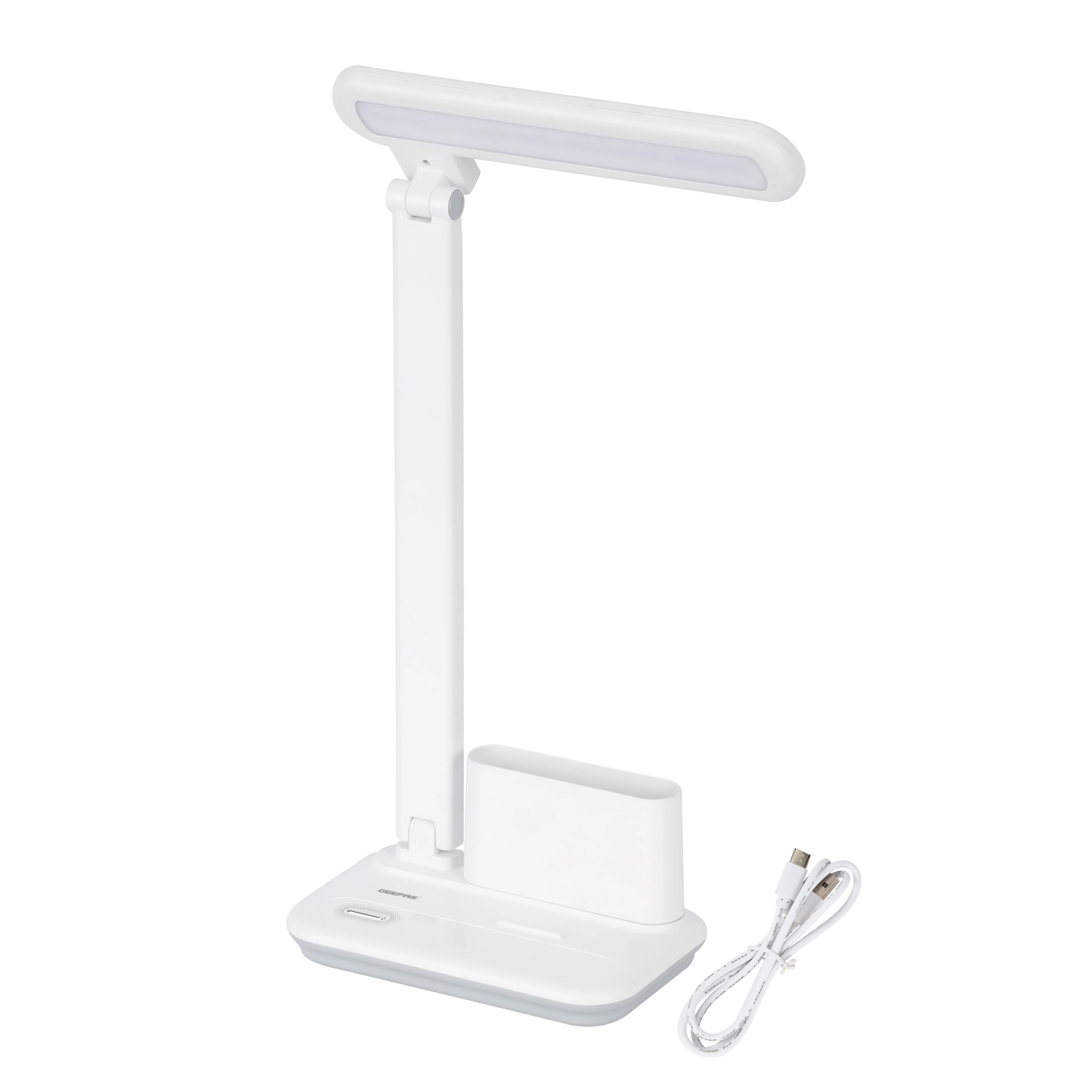 Geepas GDL53039 Rechargeable Reading Lamp |Table Light with Pencil Vase, Transparent Storage Box, Adjustable Silicone Tube, Lithium Battery, 12H Backup, 2Year Warranty - Image 6