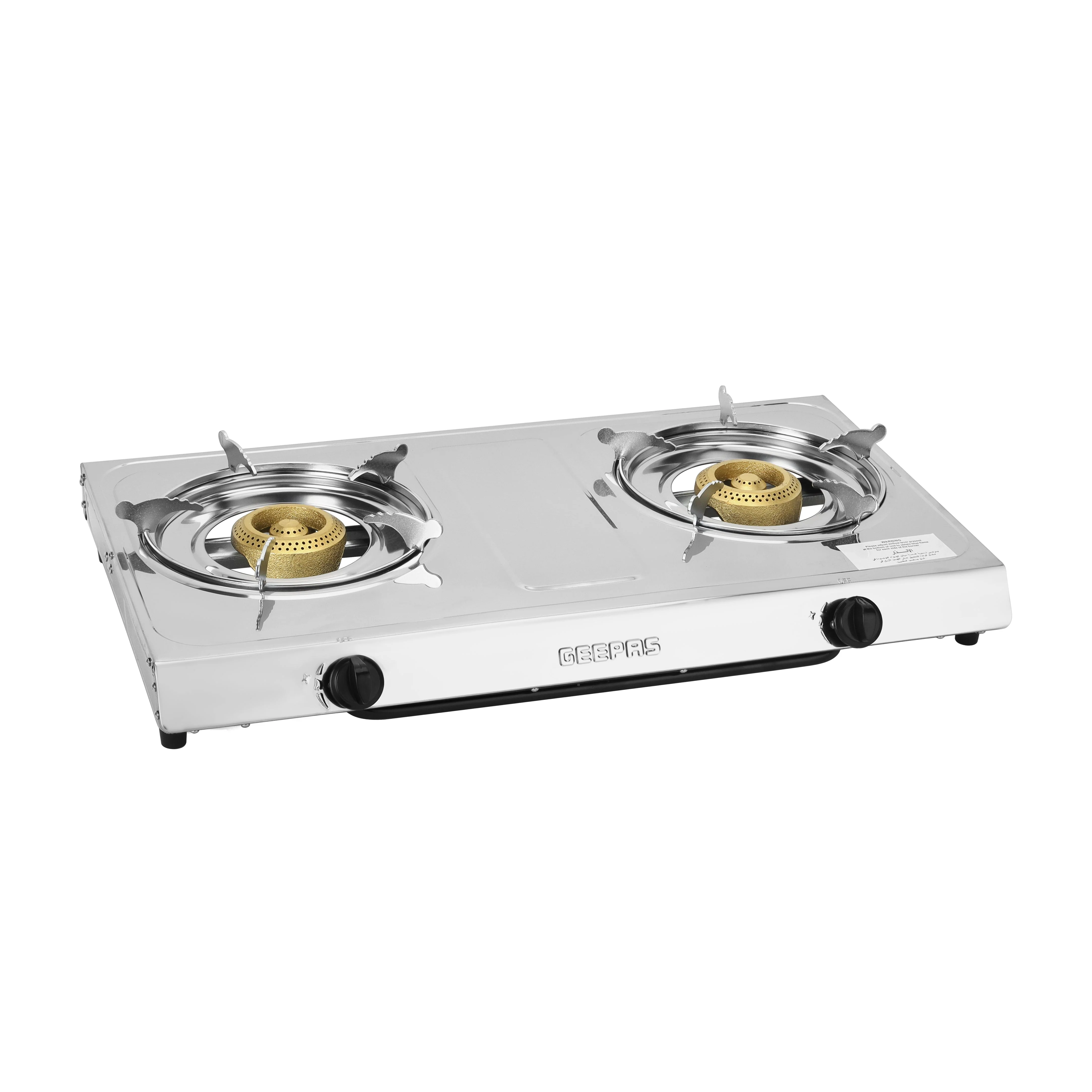 Geepas Stainless Steel Gas Cooker GK679 | Cast Iron Burners| Automatic Ignition| Gas Saving Technology| Durable Body & Efficient Heat Distribution for Daily Cooking - Image 3