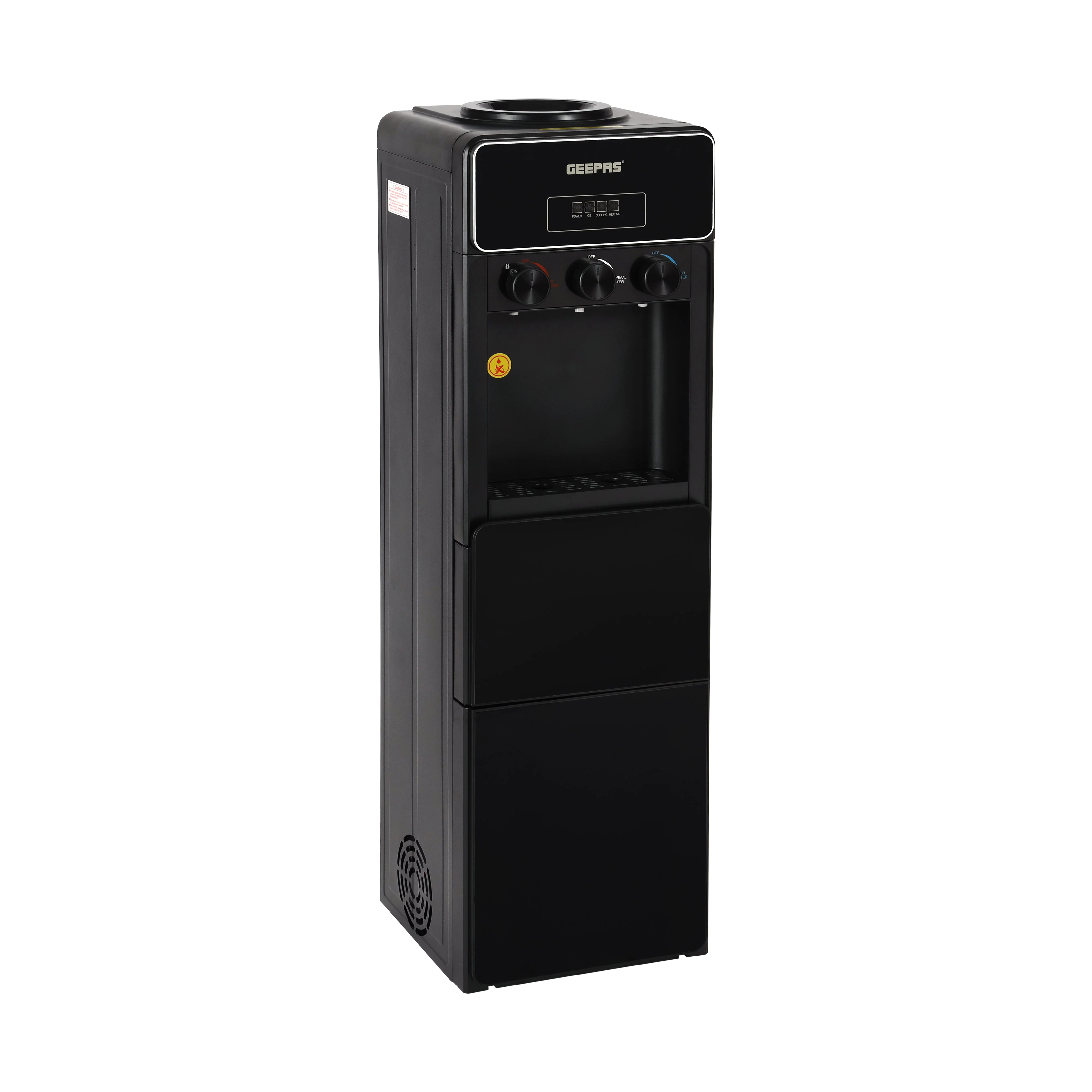 Geepas Water Dispenser with Ice Maker GIM17042 | 3 Taps | Hot & Cold Water | 2-in-1 Function | 10kg Ice Making Capacity | Child Lock | Stainless Steel Water Tank - Image 3