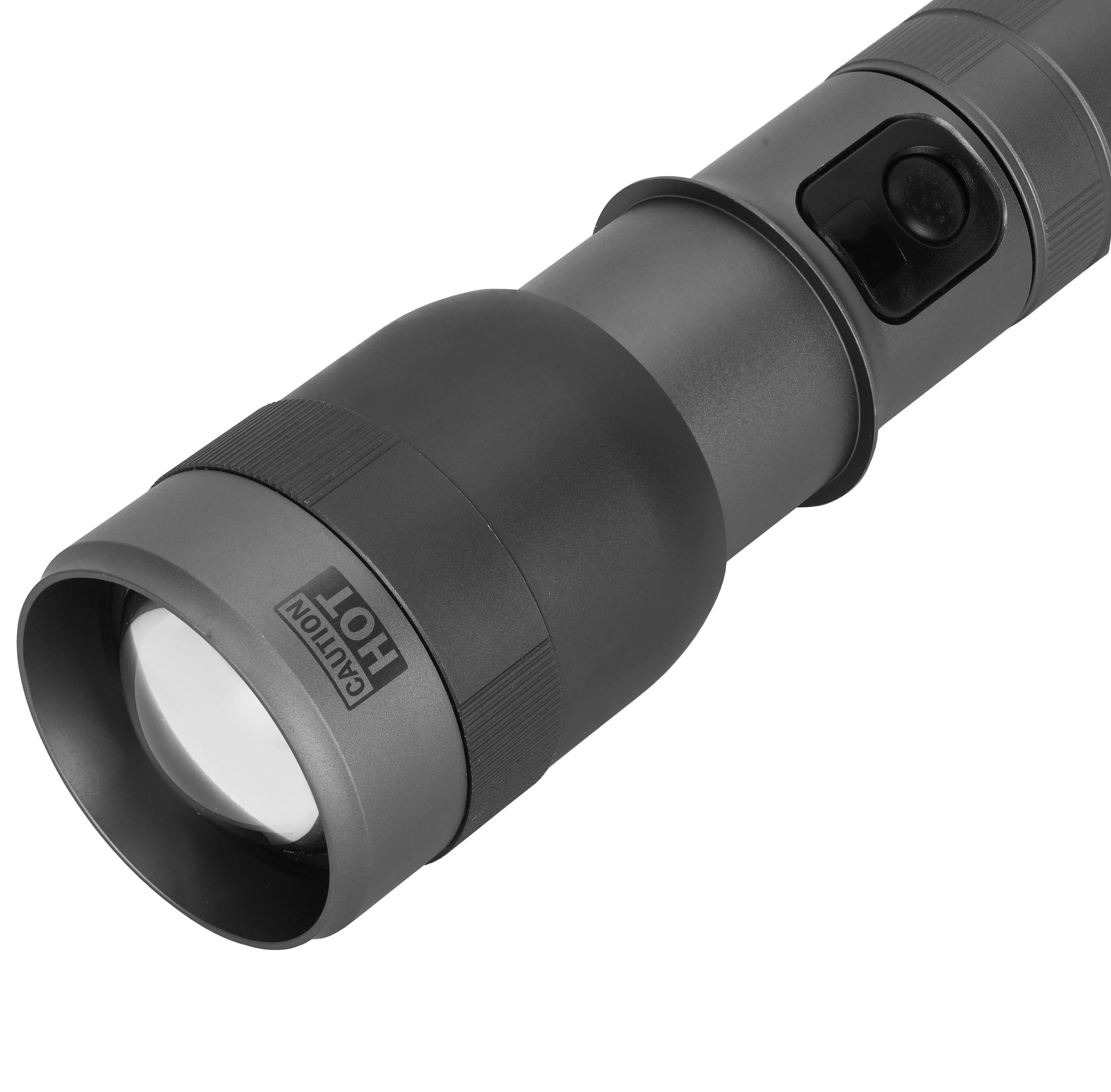 Geepas Digital Zoomable LED Flashlight- GFL3874Z/ 60W Laser High-Power LEDs, 12 Hours Continuous Working/ Aluminum Alloy Housing / Black, Limited Lifetime Warranty - Image 3
