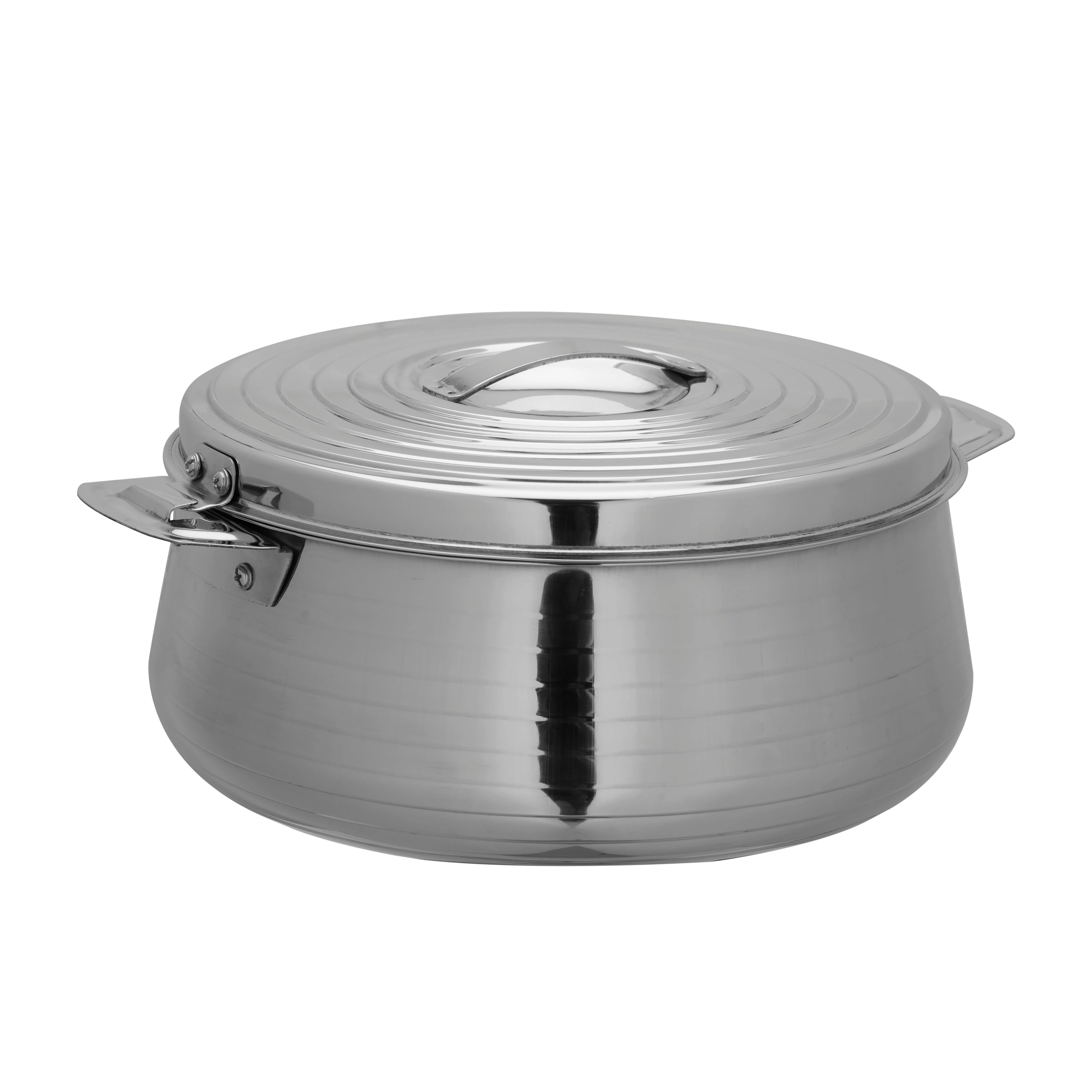 Hilux Double Wall Stainless Steel Hot Pot, 3500ML, RF10534 | Firm Twist Lock | Strong Handles with Heavy-Duty Rivets | Steel Serving Pot, Steel Chapati Storage Box, Roti Serving Pot