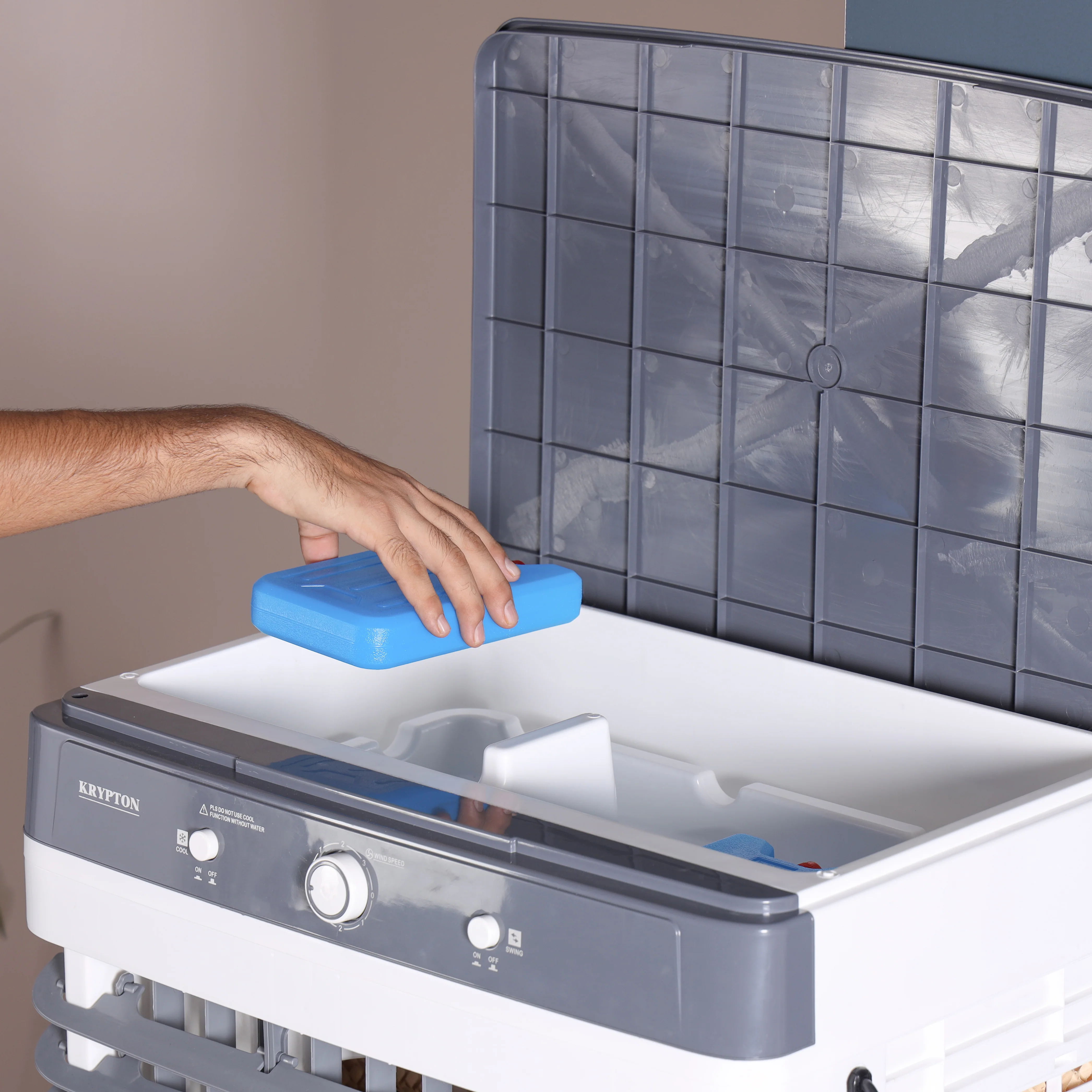 Krypton KNAC6593 Air Cooler| a large 80L water tank with ice box cooling for extra chill| three speed control & adjustable airflow, powerful cooling for big rooms| - Image 3