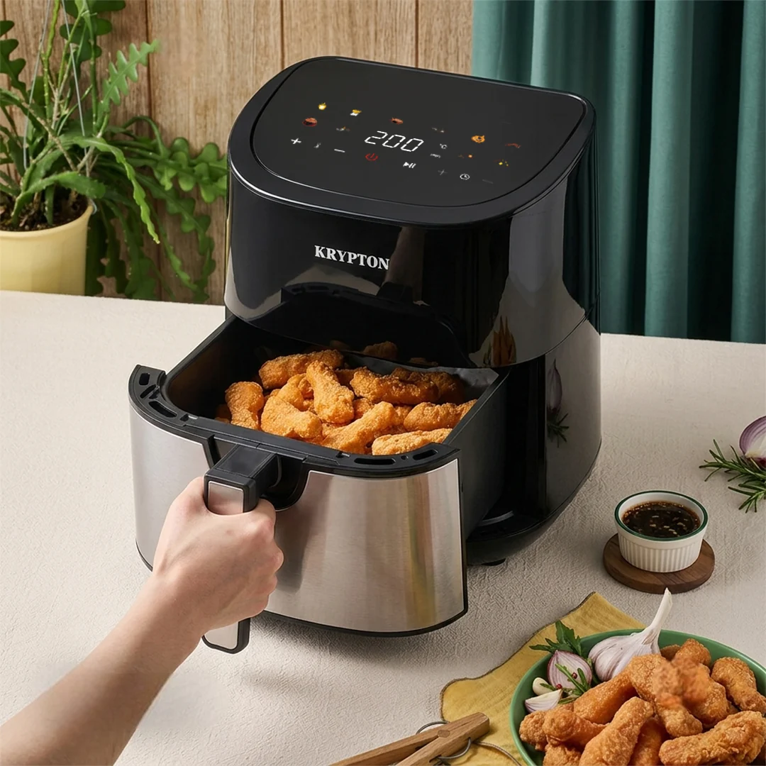 Krypton KNAF6227 4.5L Digital Air Fryer with 10 preset programs | touch control panel, 1600W power, vortex air technology & adjustable temperature for healthy cooking - Image 4