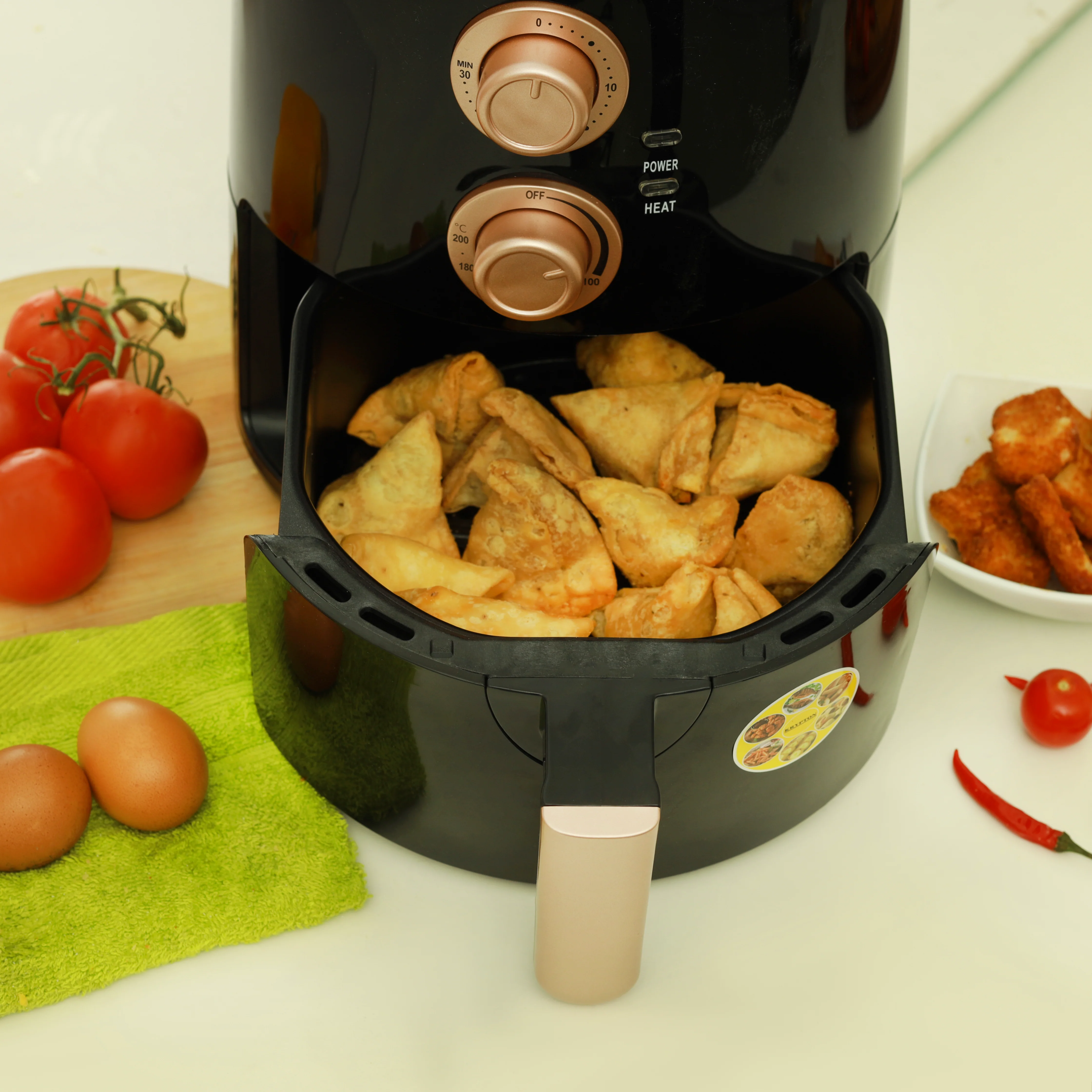 Krypton KNAF6340 3.5L Air Fryer| rapid air technology with adjustable timer & temperature control (100–200°C) | non-stick basket and oil-free cooking for crispy| - Image 5