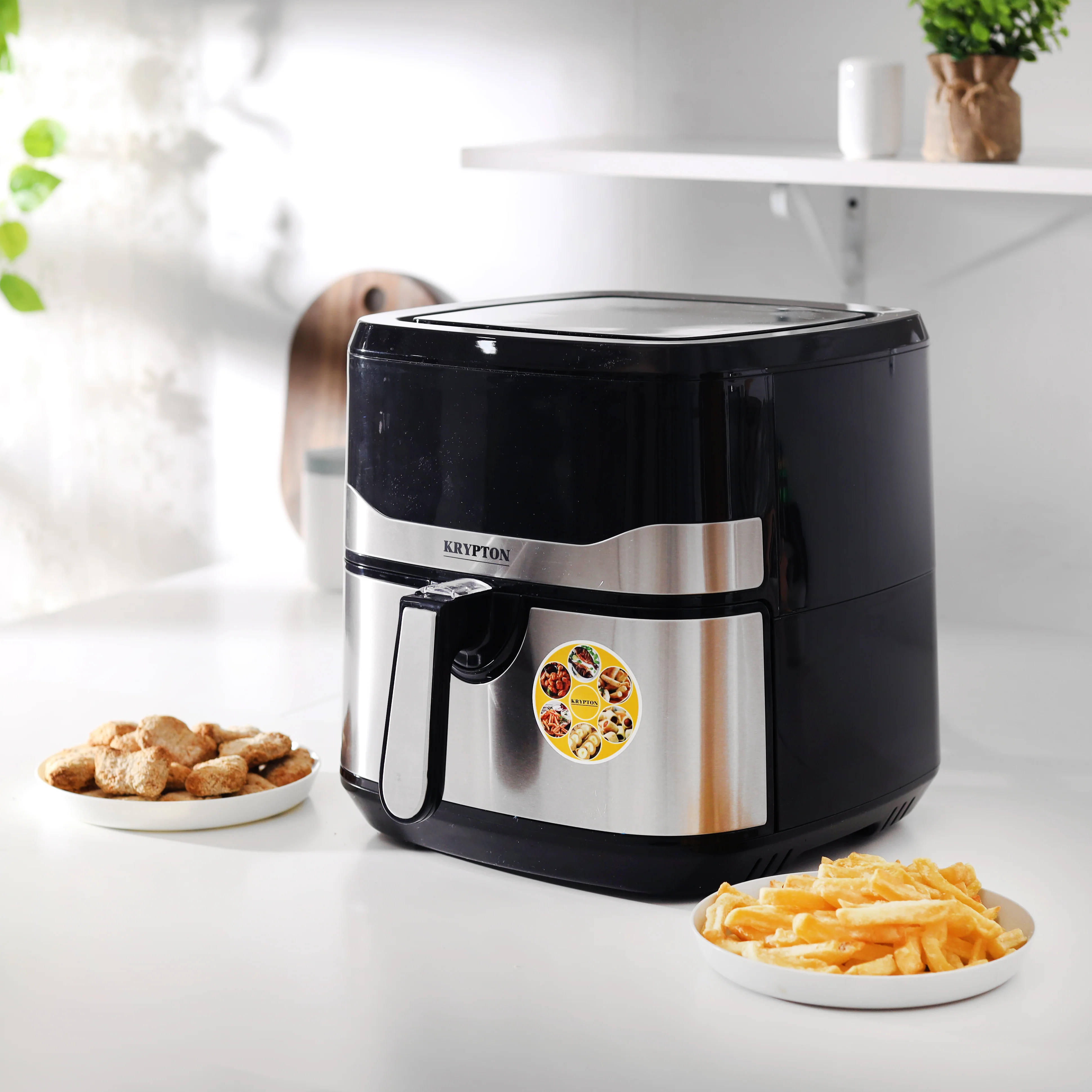 Krypton KNAF6358 Digital Air Fryer | 7.5L capacity, LED touch control & 10 preset programs| vortex air technology, and oil-free cooking for fast, healthy meals| - Image 2
