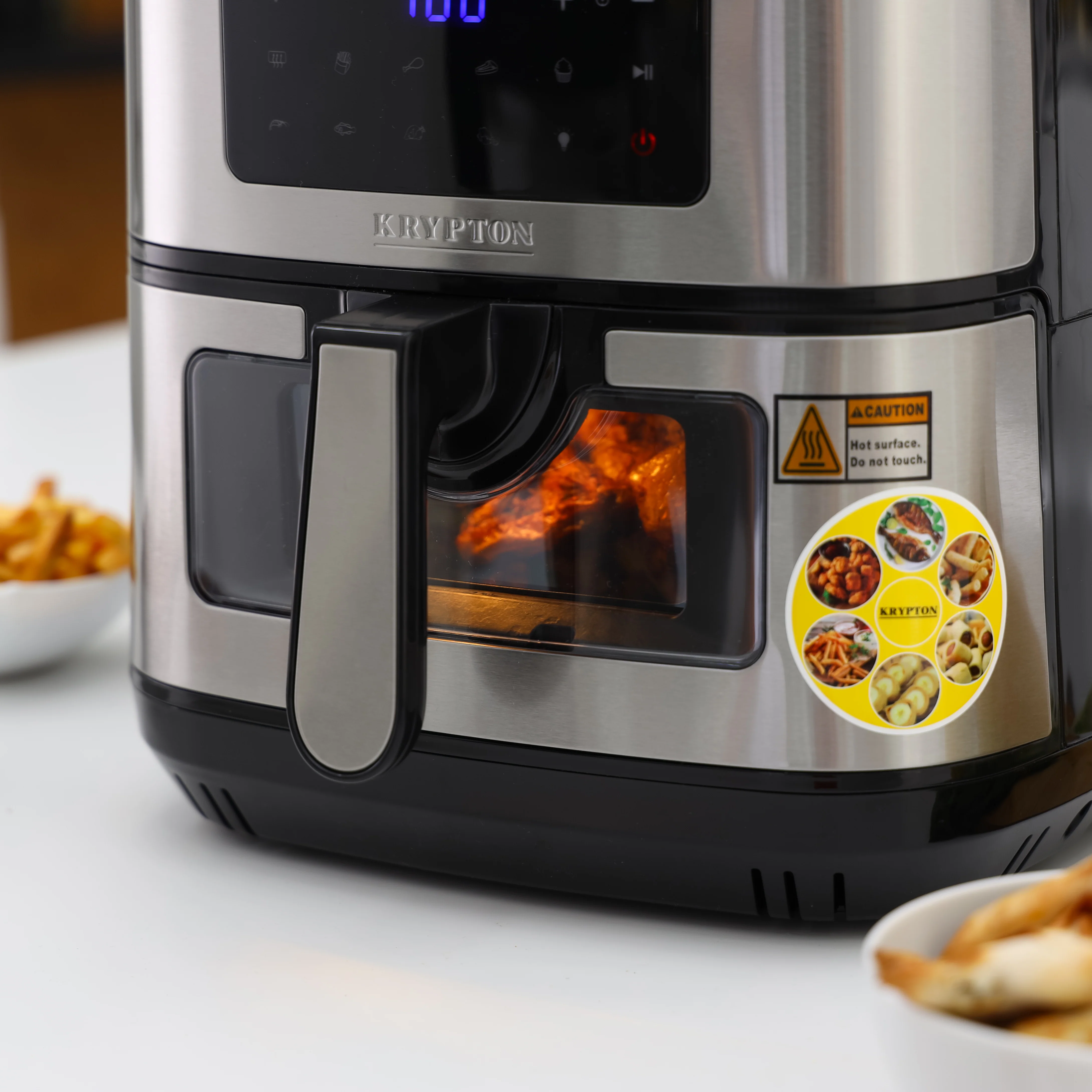 Krypton KNAF6590 Digital Air Fryer 7.5L capacity| double heating system & LED touch display| 9 presets and oil-free cooking for faster, healthier meals at home| - Image 4