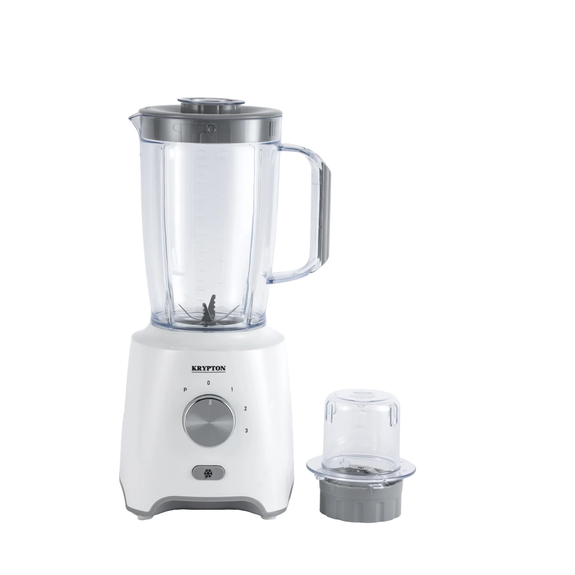 Krypton KNB5315N 2-in-1 Blender| 600W motor with 1.8L jar & grinder & chopper| 3-speed control with pulse, turbo ice crushing & overheat protection for safe use|