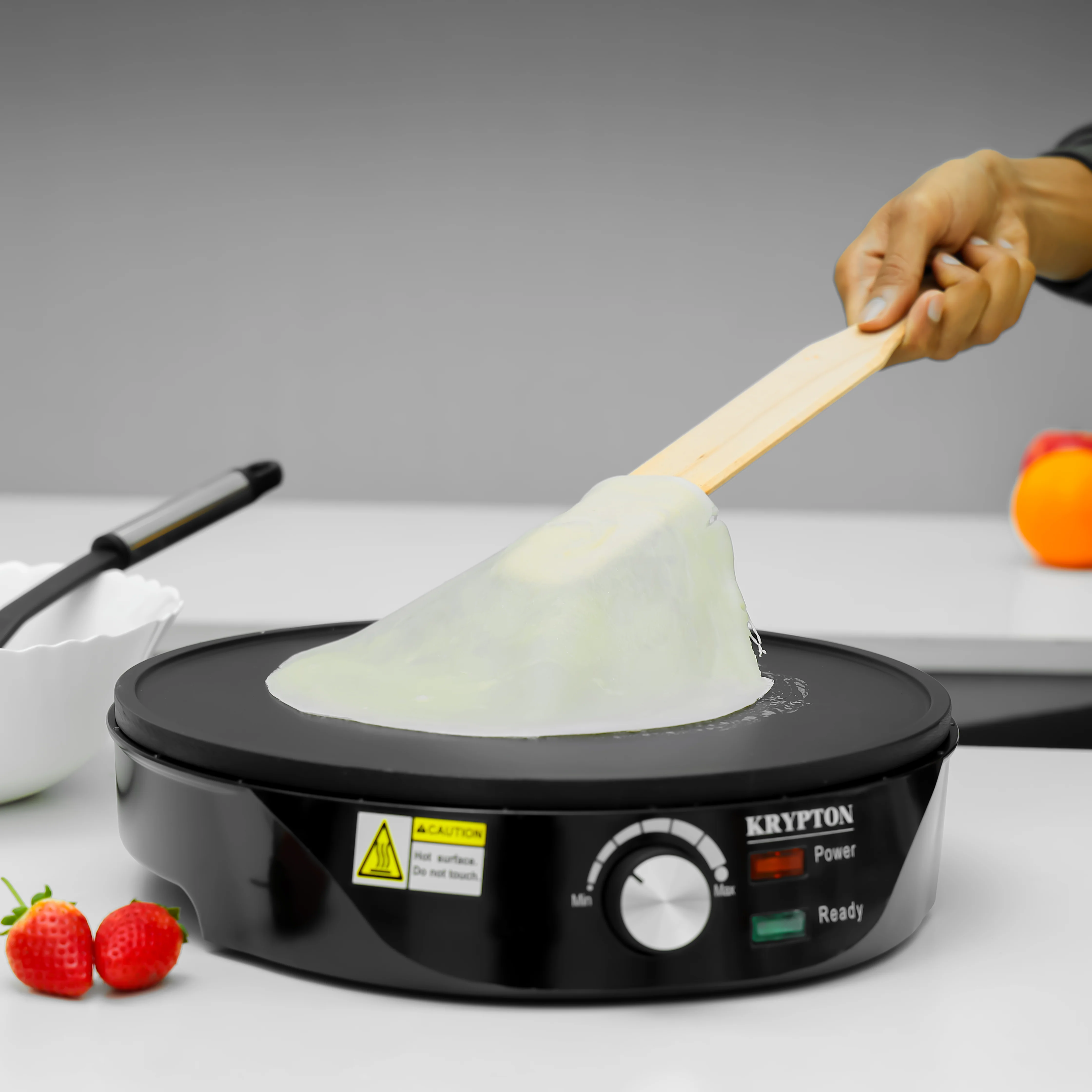 Krypton KNCM6387 Crepe Maker| 1000W power, non-stick surface & variable temperature control| indicator lights for easy cooking, perfect for crepes and pancakes| - Image 3